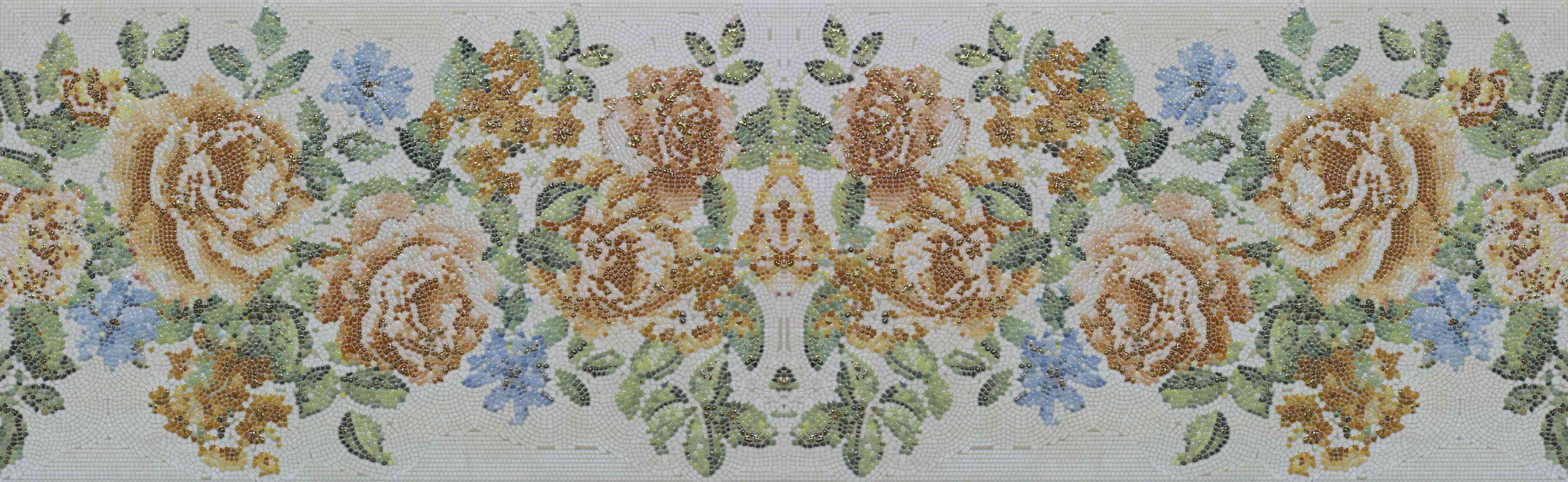 Büro Wandgestaltung-Florales Muster Design Textur