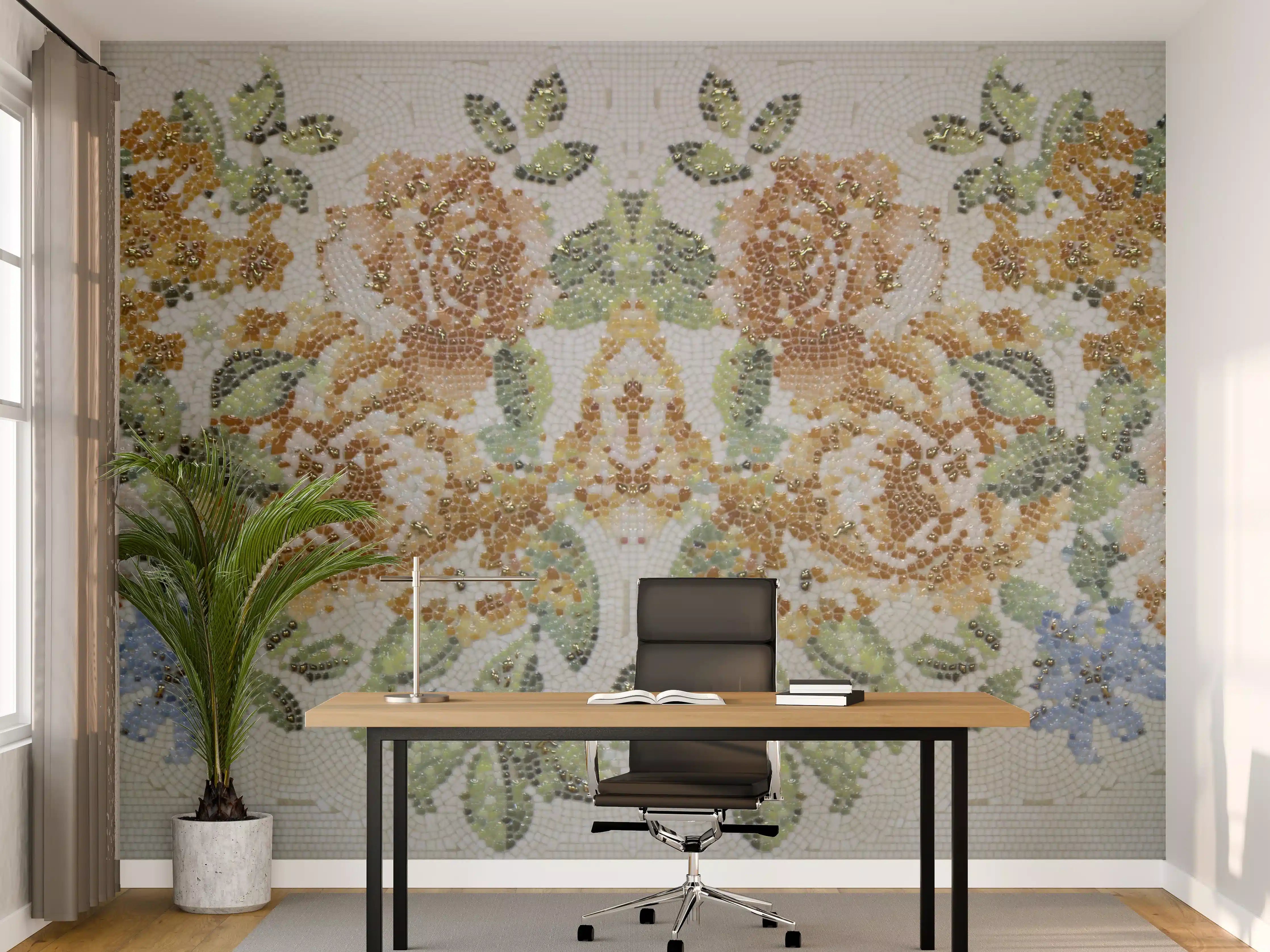 Büro Wandgestaltung - Florales Muster Design Textur