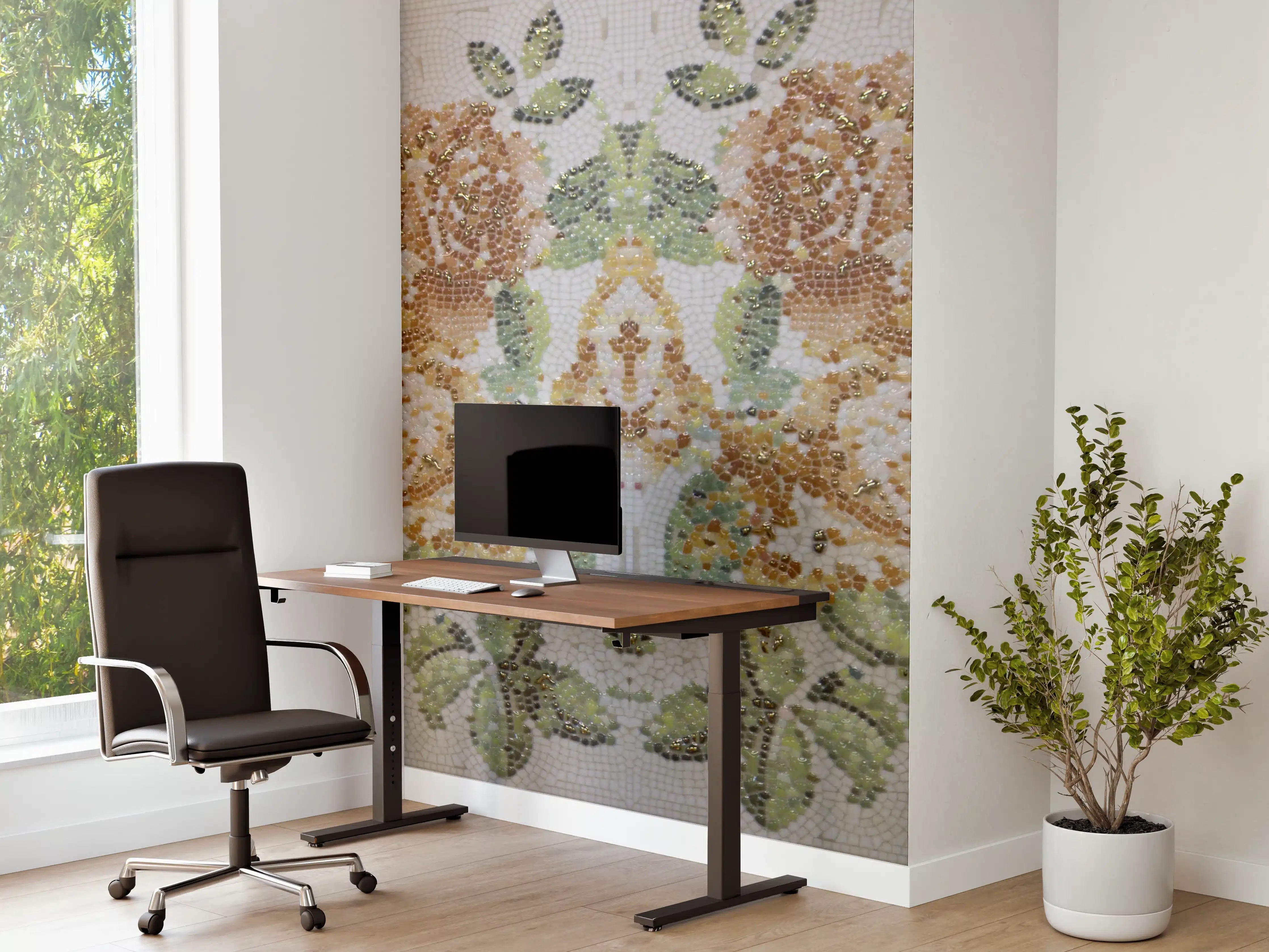 Büro Wandgestaltung - Florales Muster Design Textur