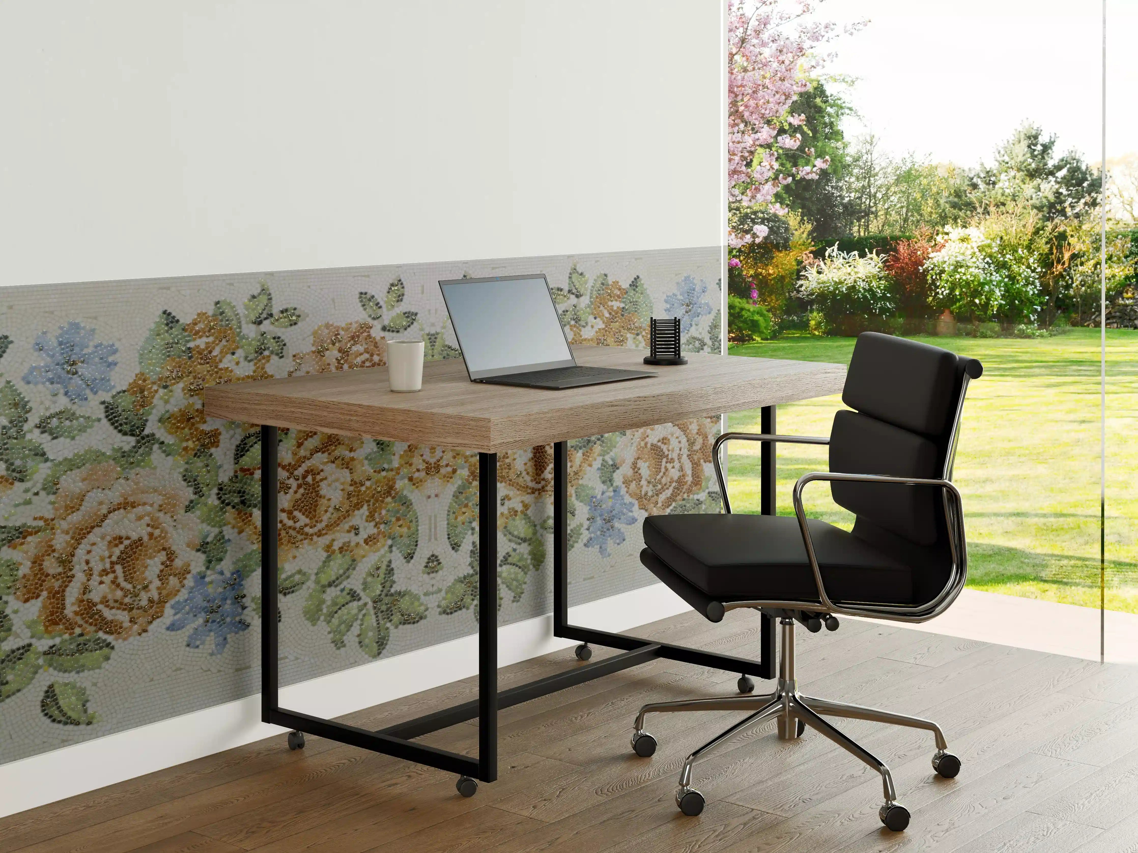 Büro Wandgestaltung - Florales Muster Design Textur