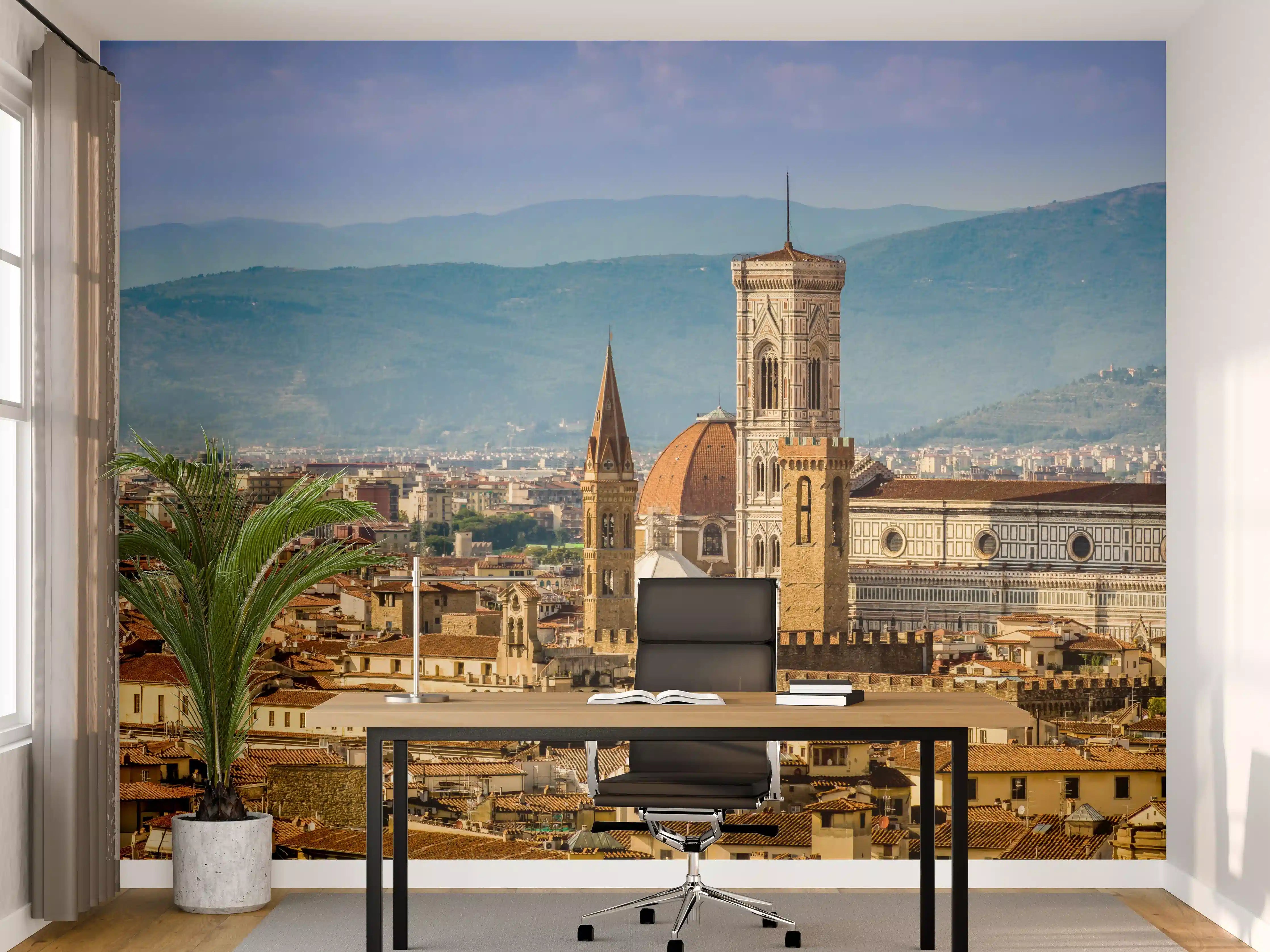 Büro Wandgestaltung - Florenz Skyline mit Duomo