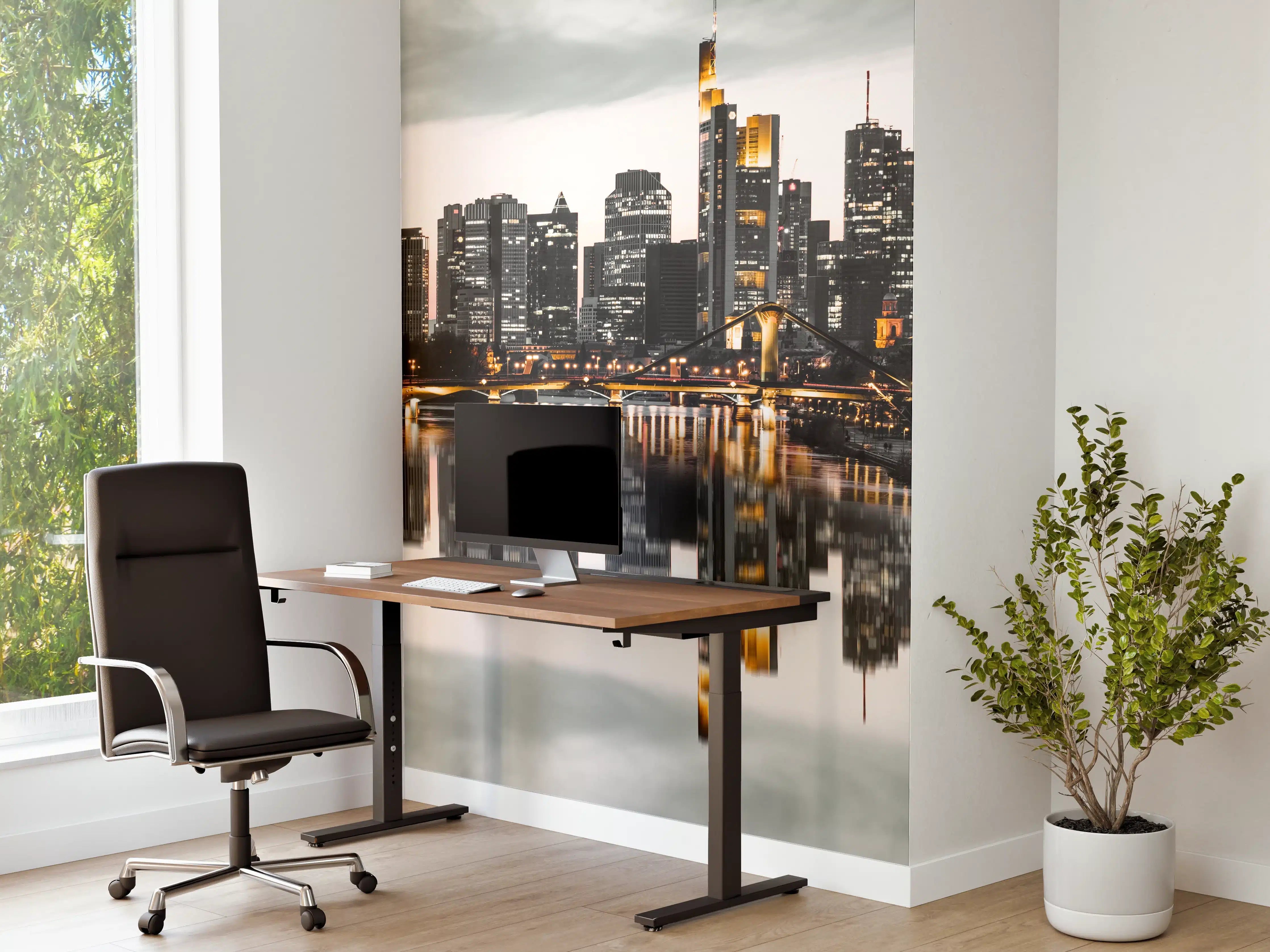 Büro Wandgestaltung - Frankfur Skyline Black & White
