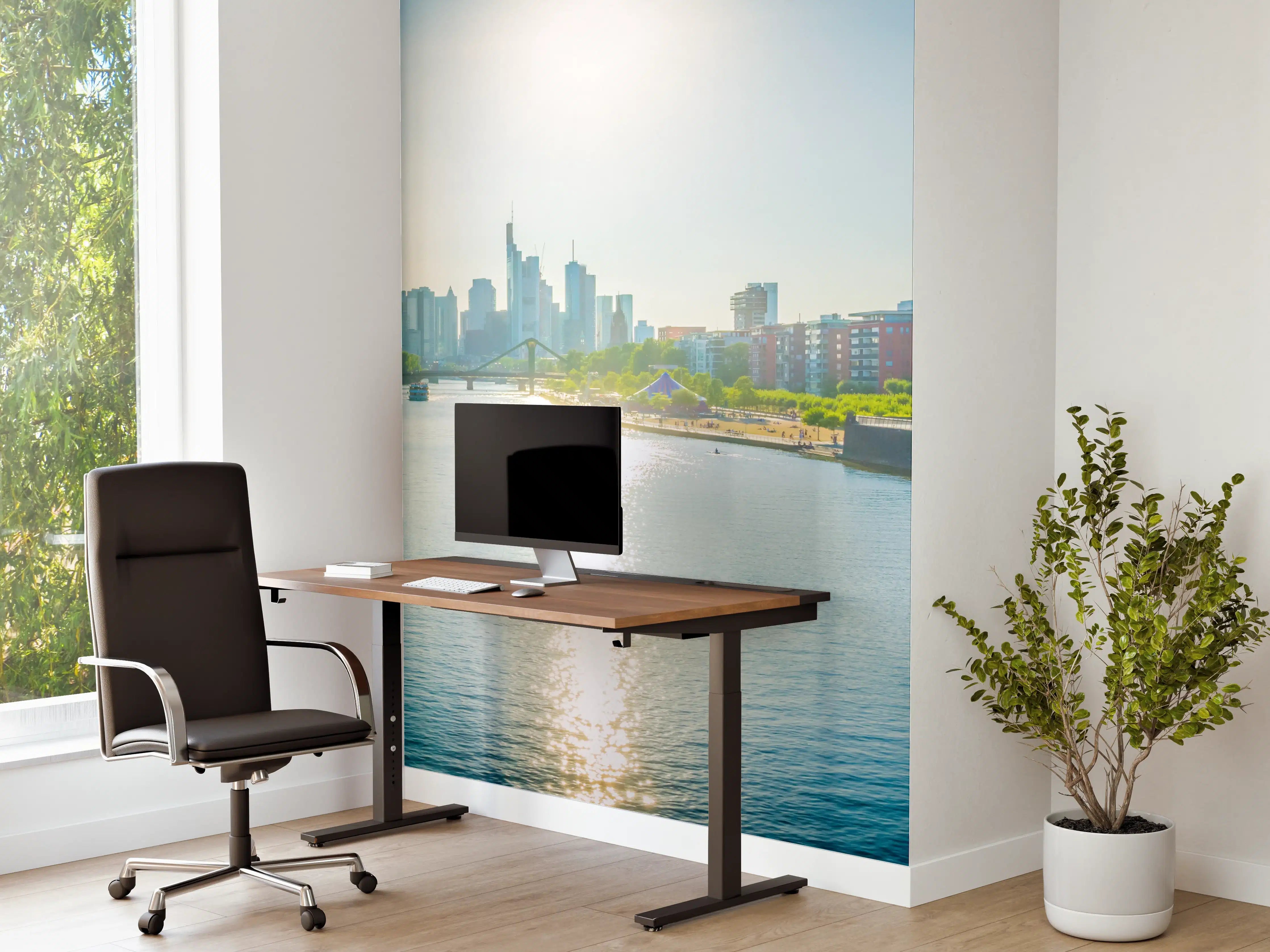 Büro Wandgestaltung - Frankfurt EZB bei Tag