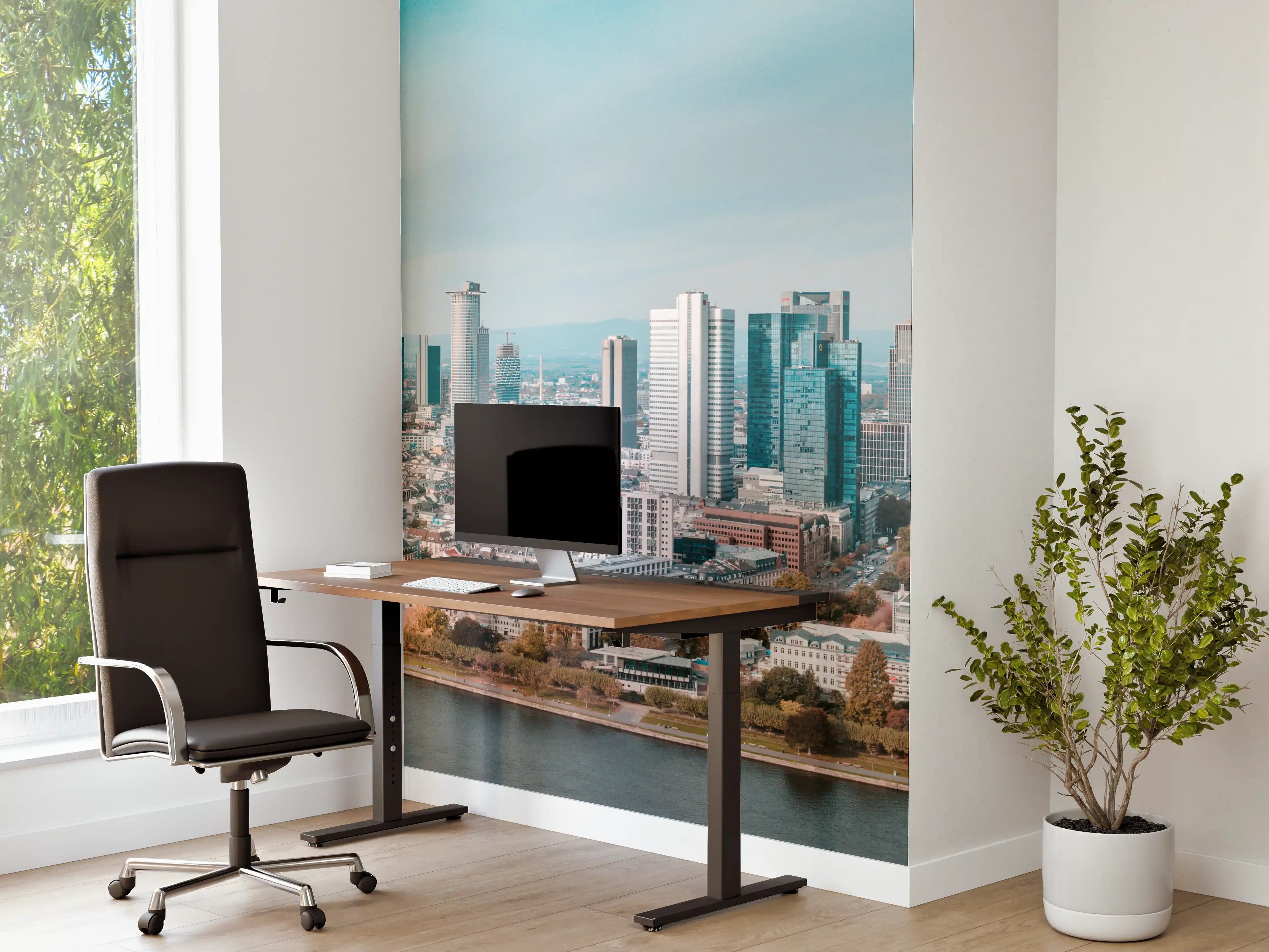 Büro Wandgestaltung - Frankfurt Luftaufnahme Panorama