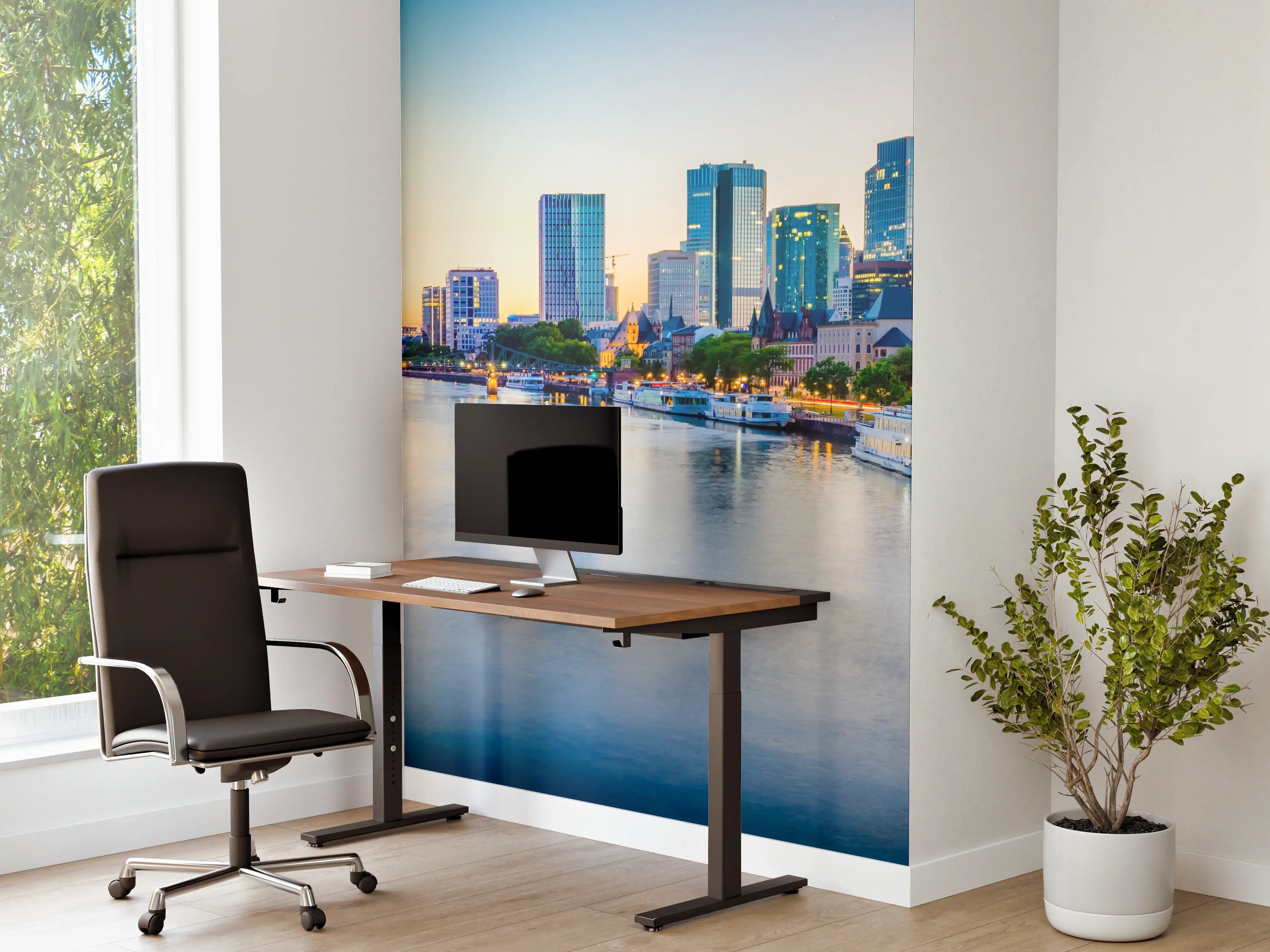 Büro Wandgestaltung - Frankfurt Panorama Ostend