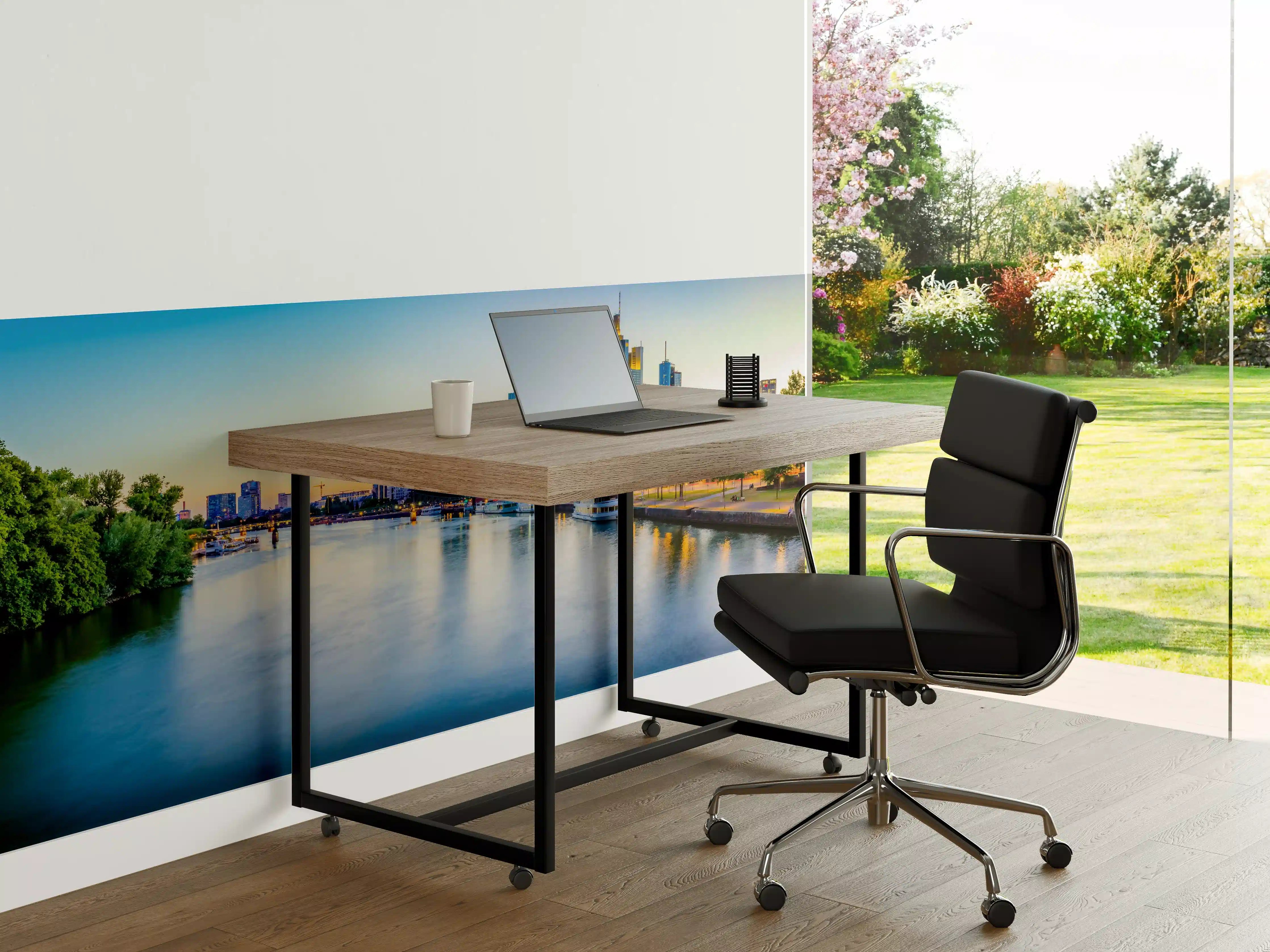 Büro Wandgestaltung - Frankfurt Panorama Ostend