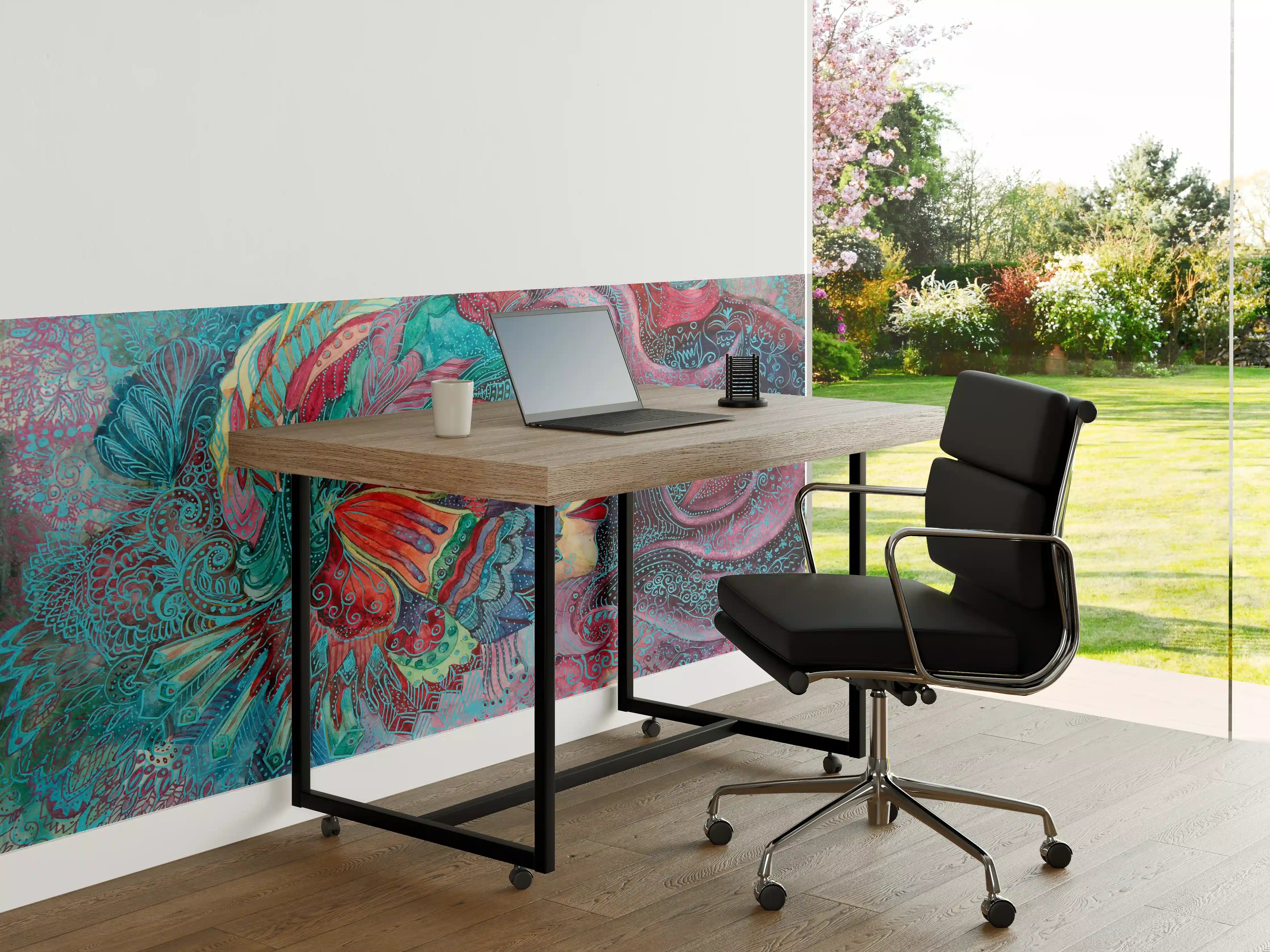 Büro Wandgestaltung - Frau Aquarellmalerei