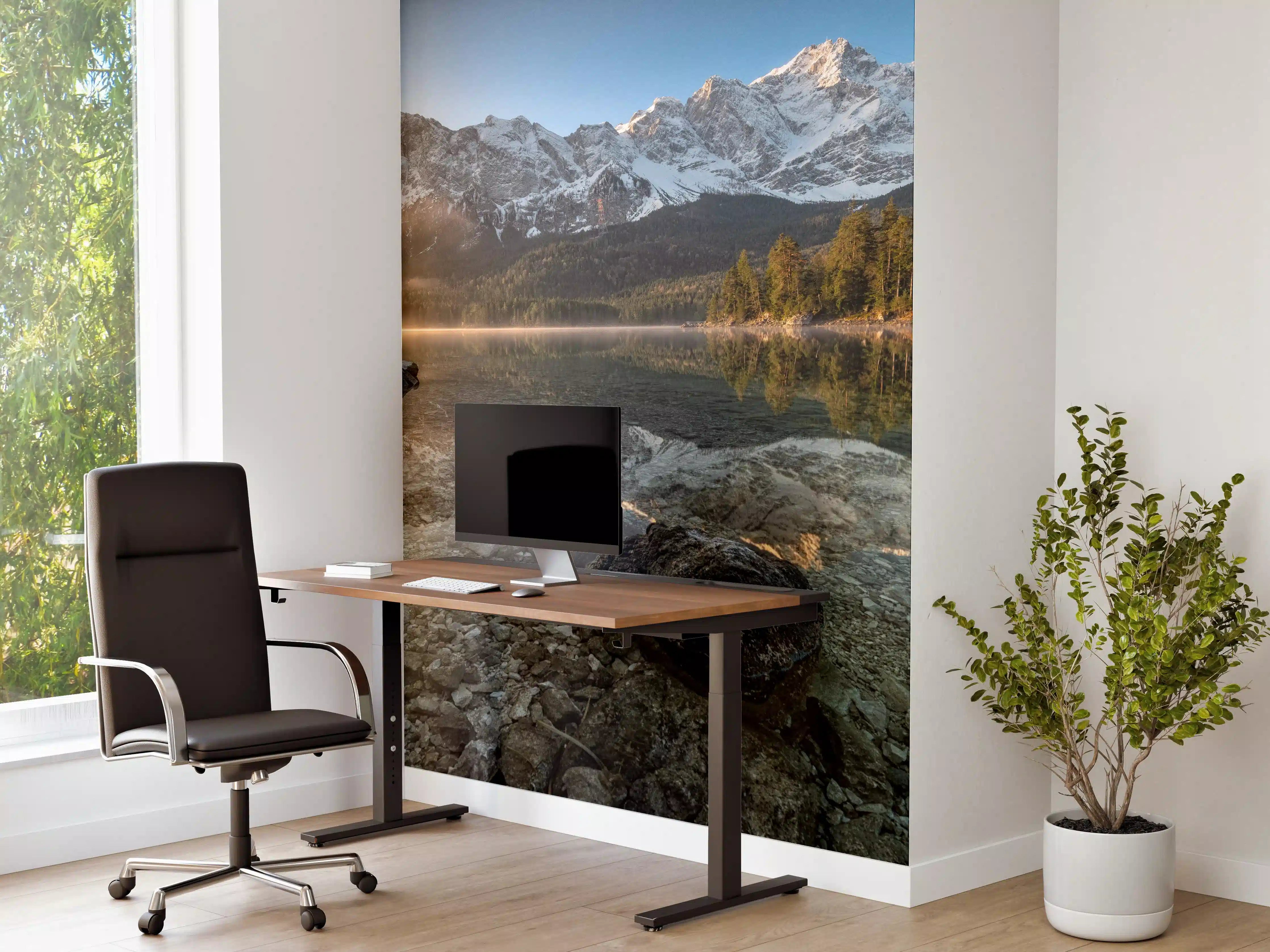 Büro Wandgestaltung - Friedliche Aussicht auf den Eibsee - Bayern