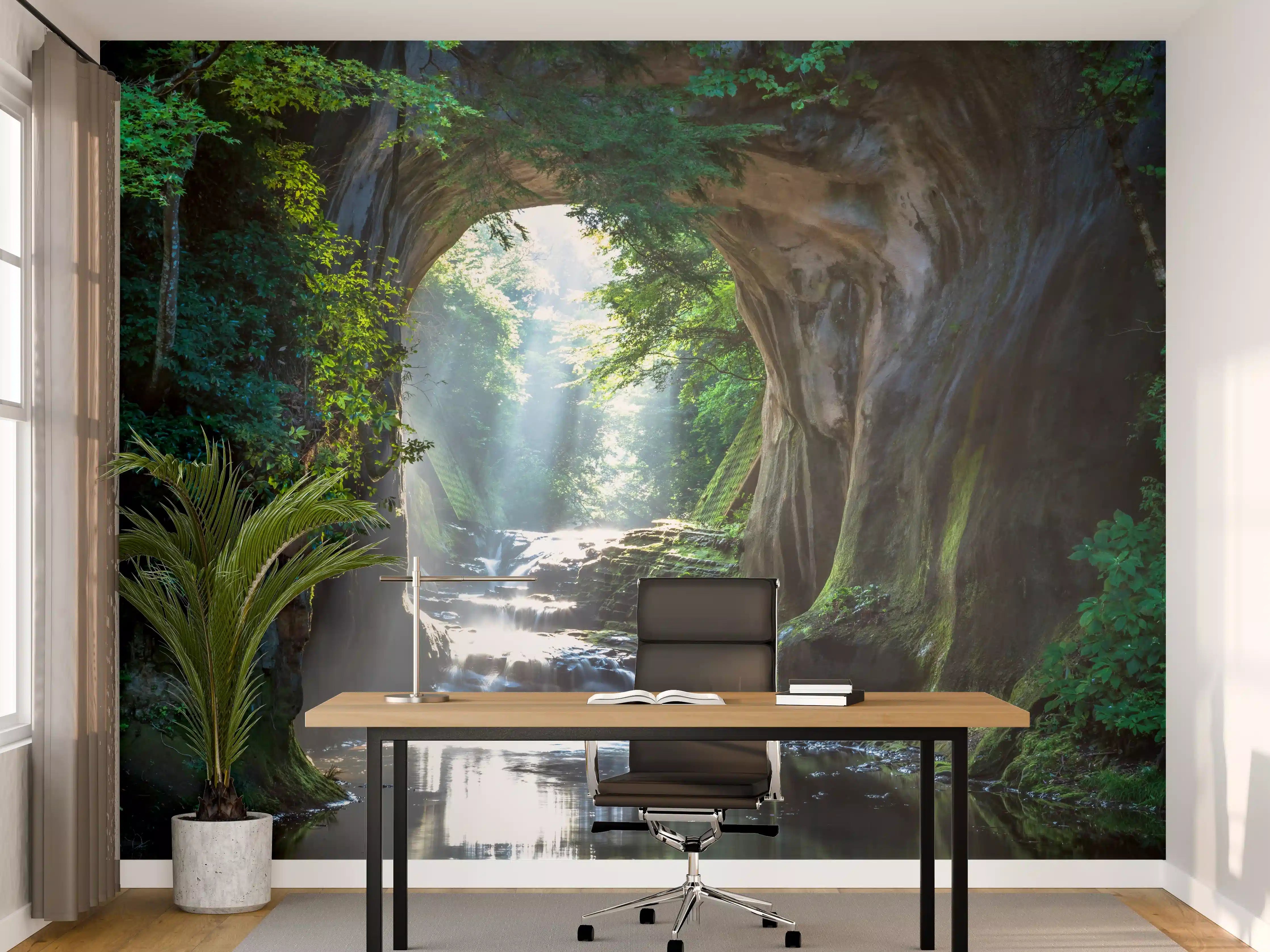 Büro Wandgestaltung - Friedlicher Chiba Wasserfall