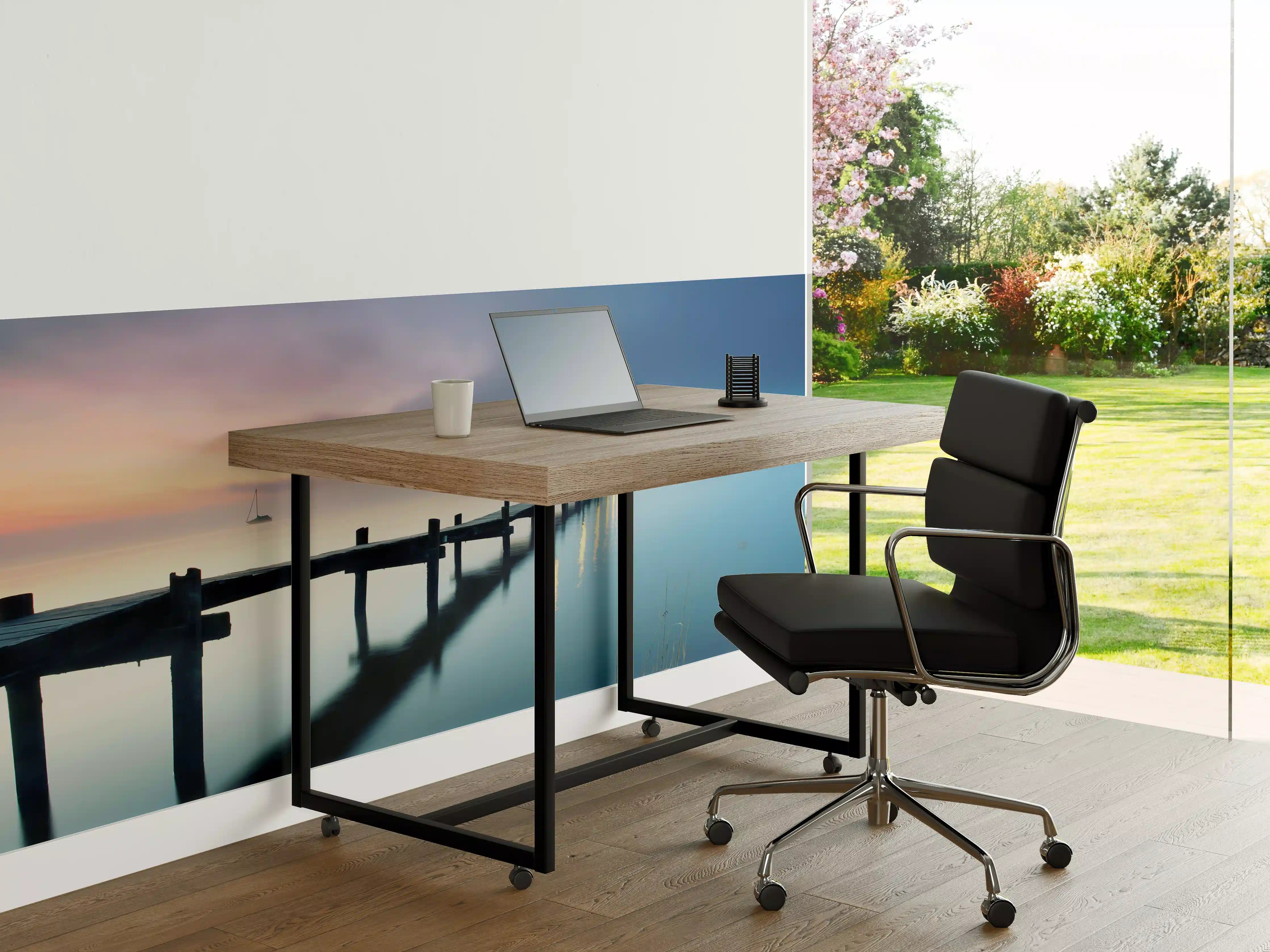 Büro Wandgestaltung - Friedlicher Meer Steg am Morgen