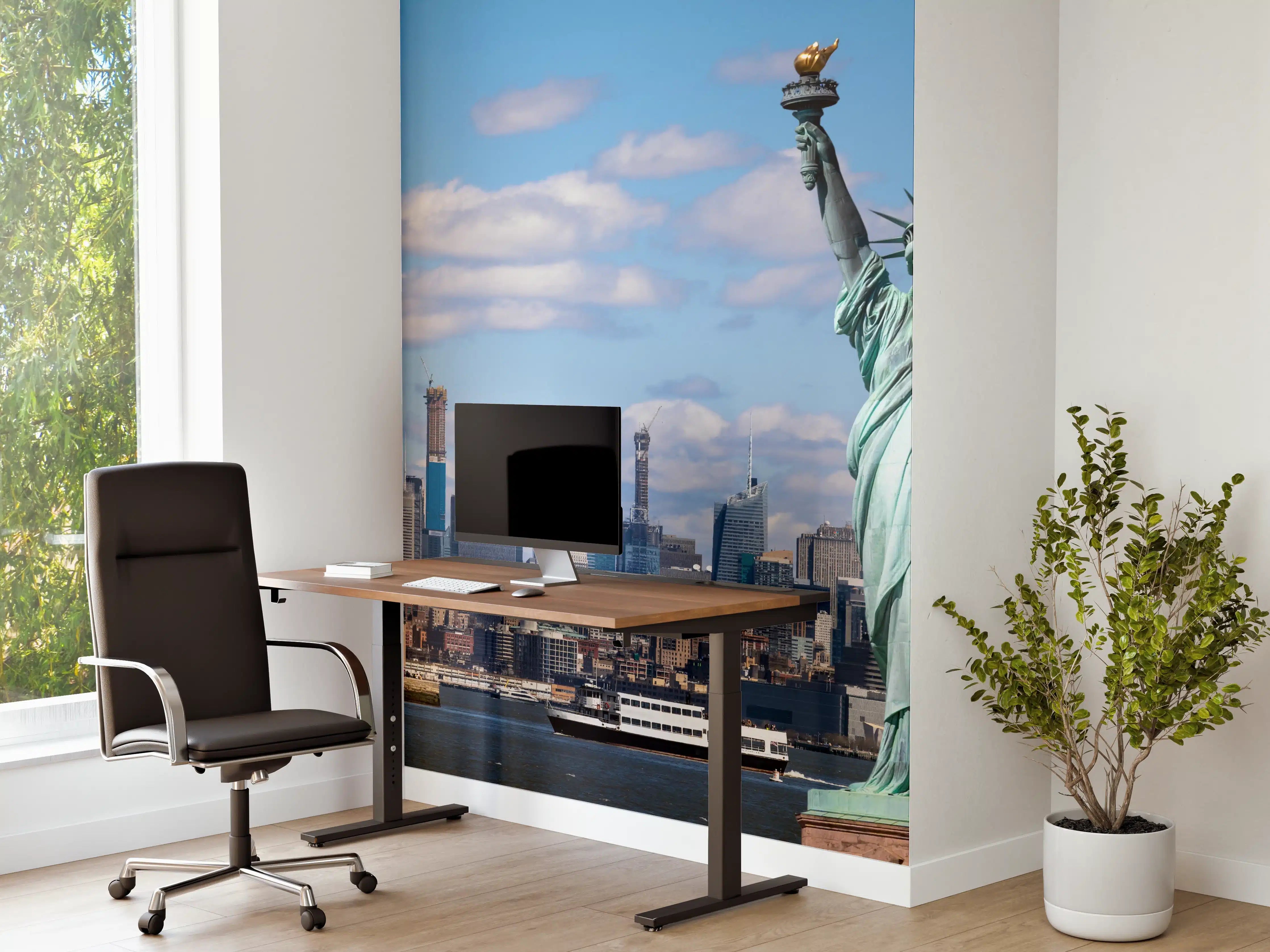 Büro Wandgestaltung - Friedlicher Waldausblick im Almenland