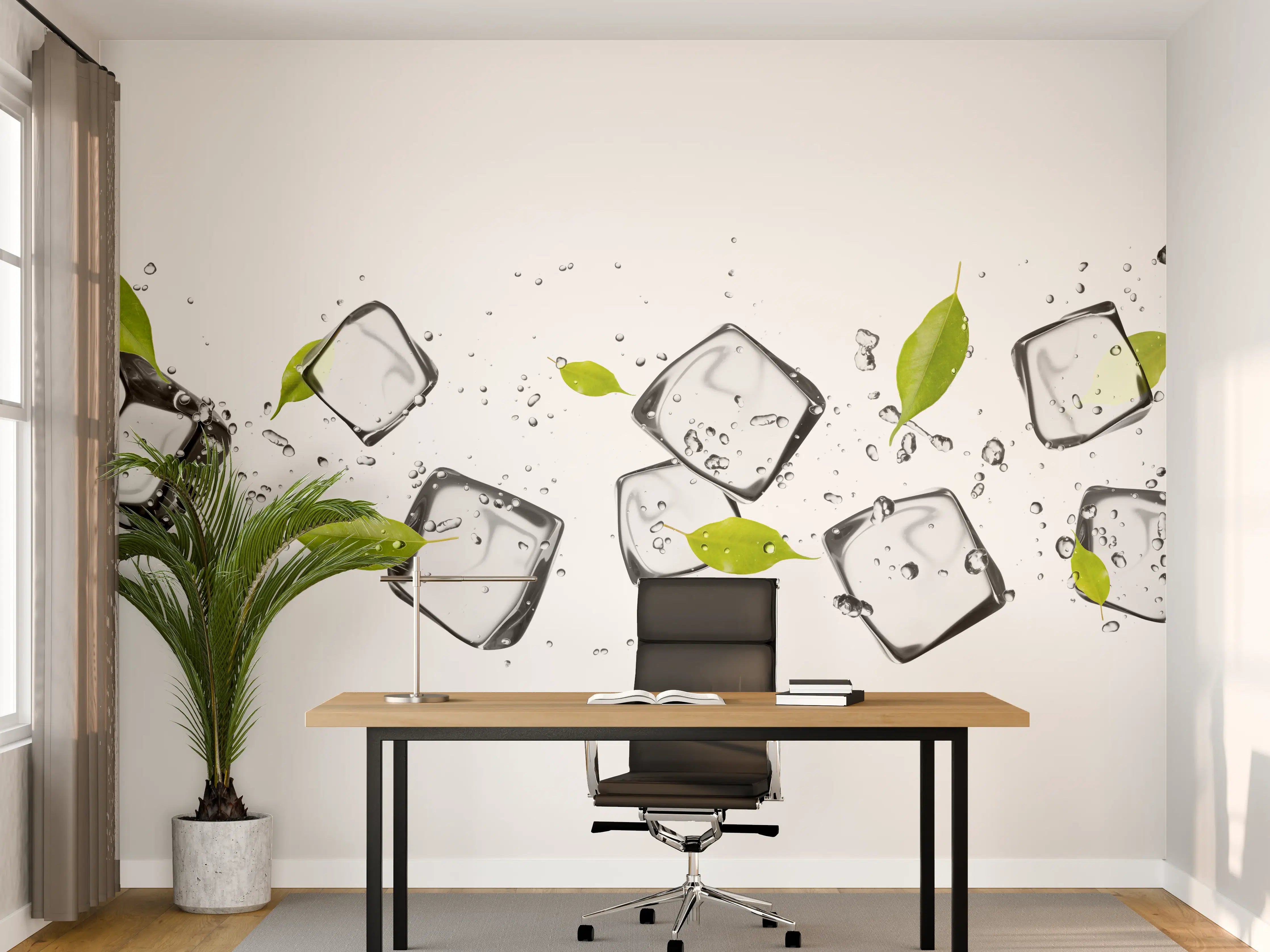 Büro Wandgestaltung - Frische Getränke mit Eis und Minzblättern