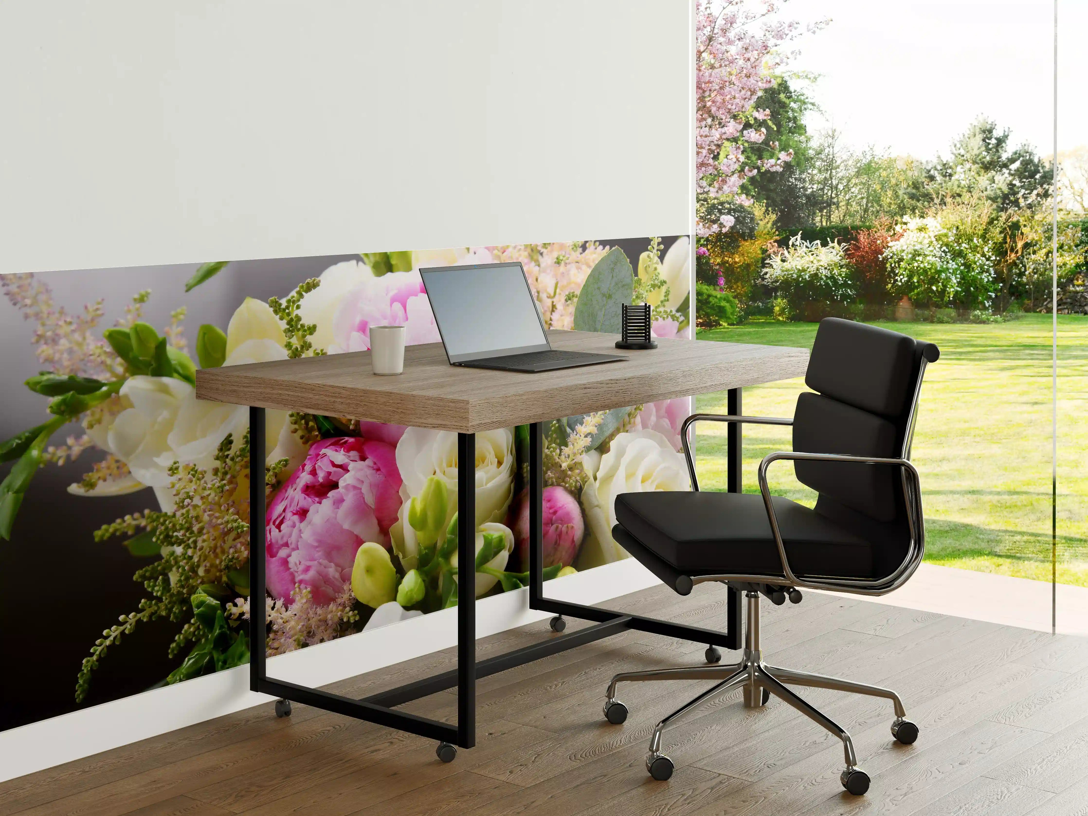 Büro Wandgestaltung - Frischer Blumenstrauß Mix