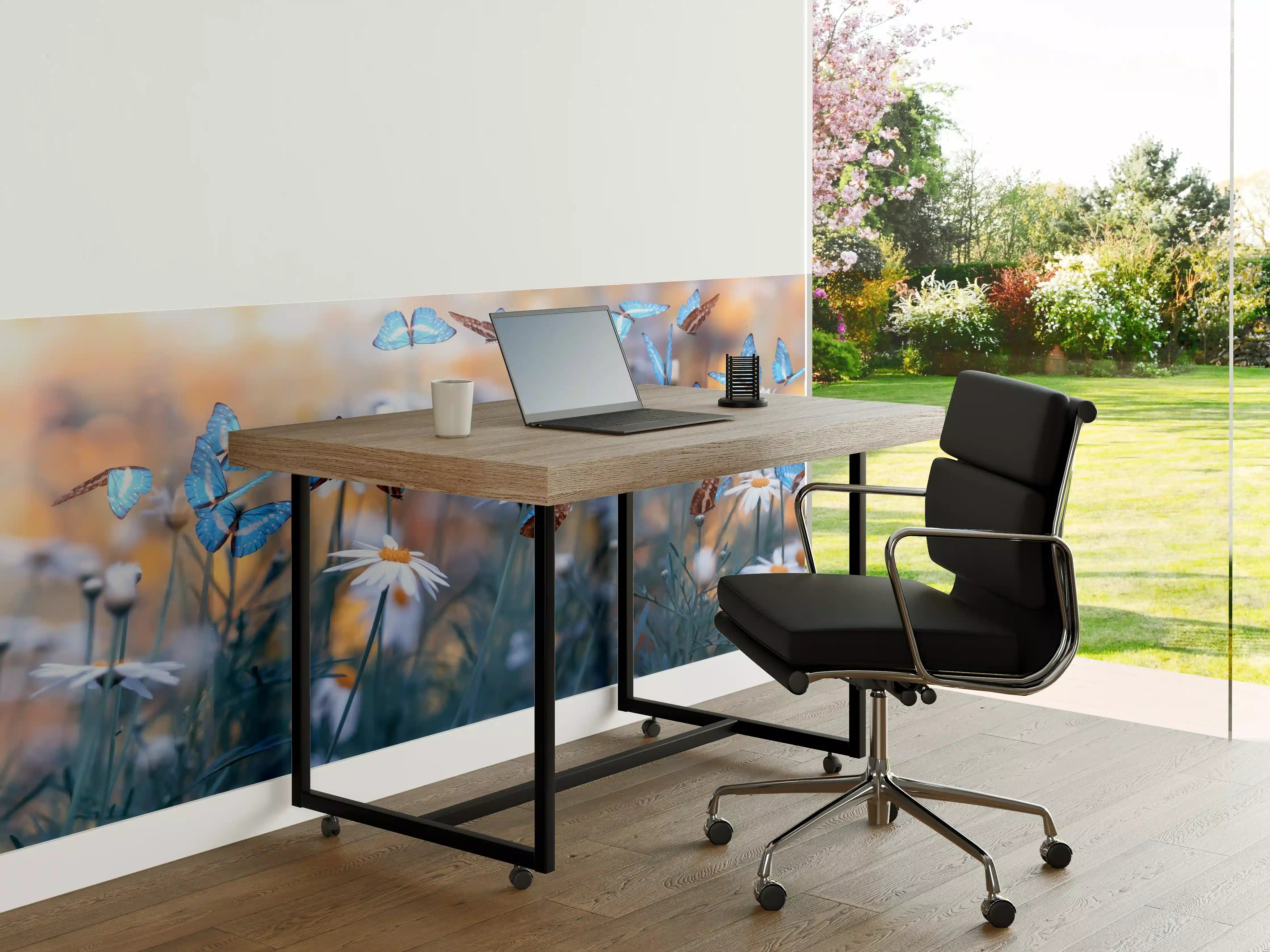 Büro Wandgestaltung - Frühling Naturlandschaft mit wilden Blumen