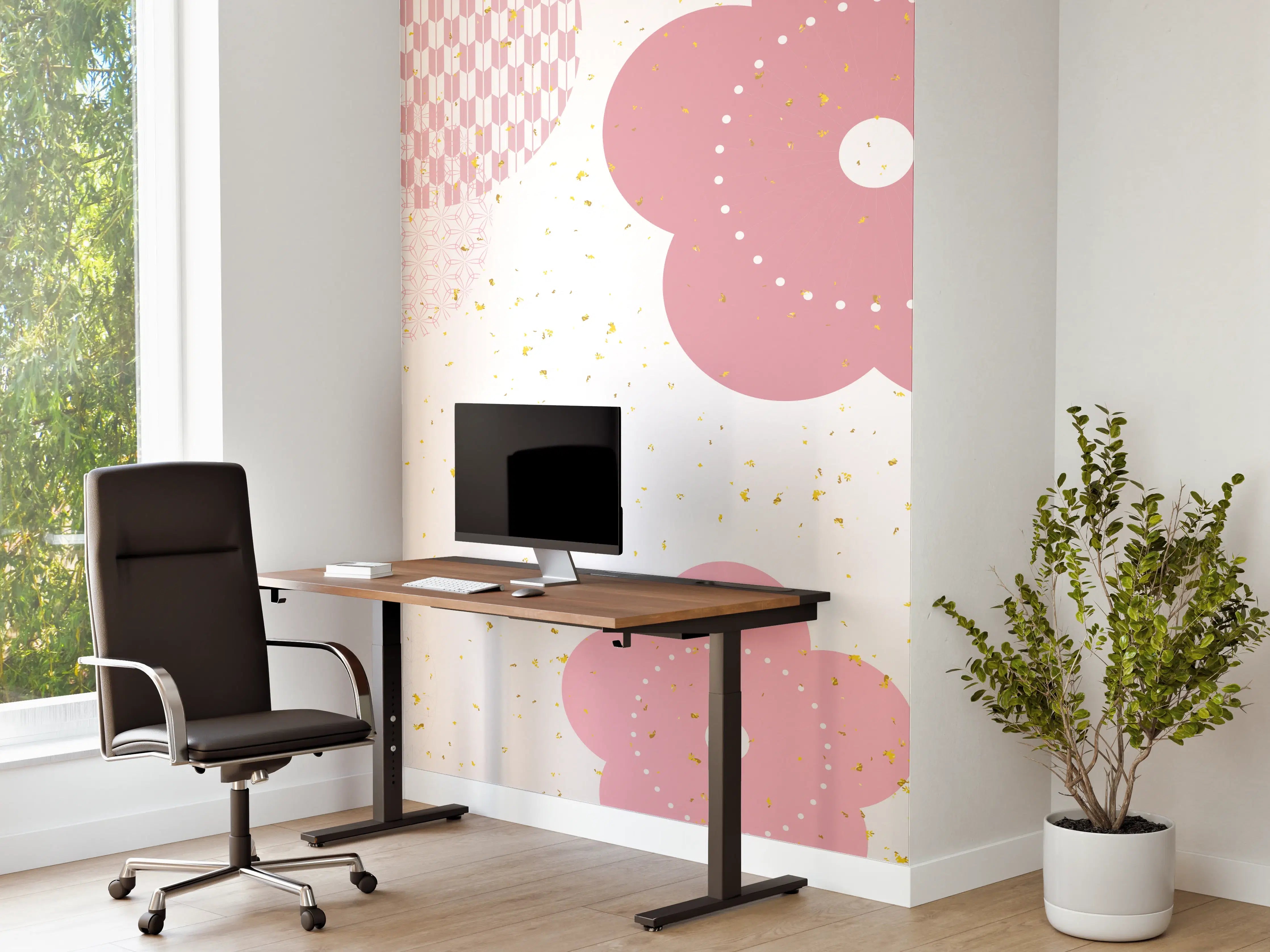 Büro Wandgestaltung - Frühlingshaftes Kirschblüten-Design