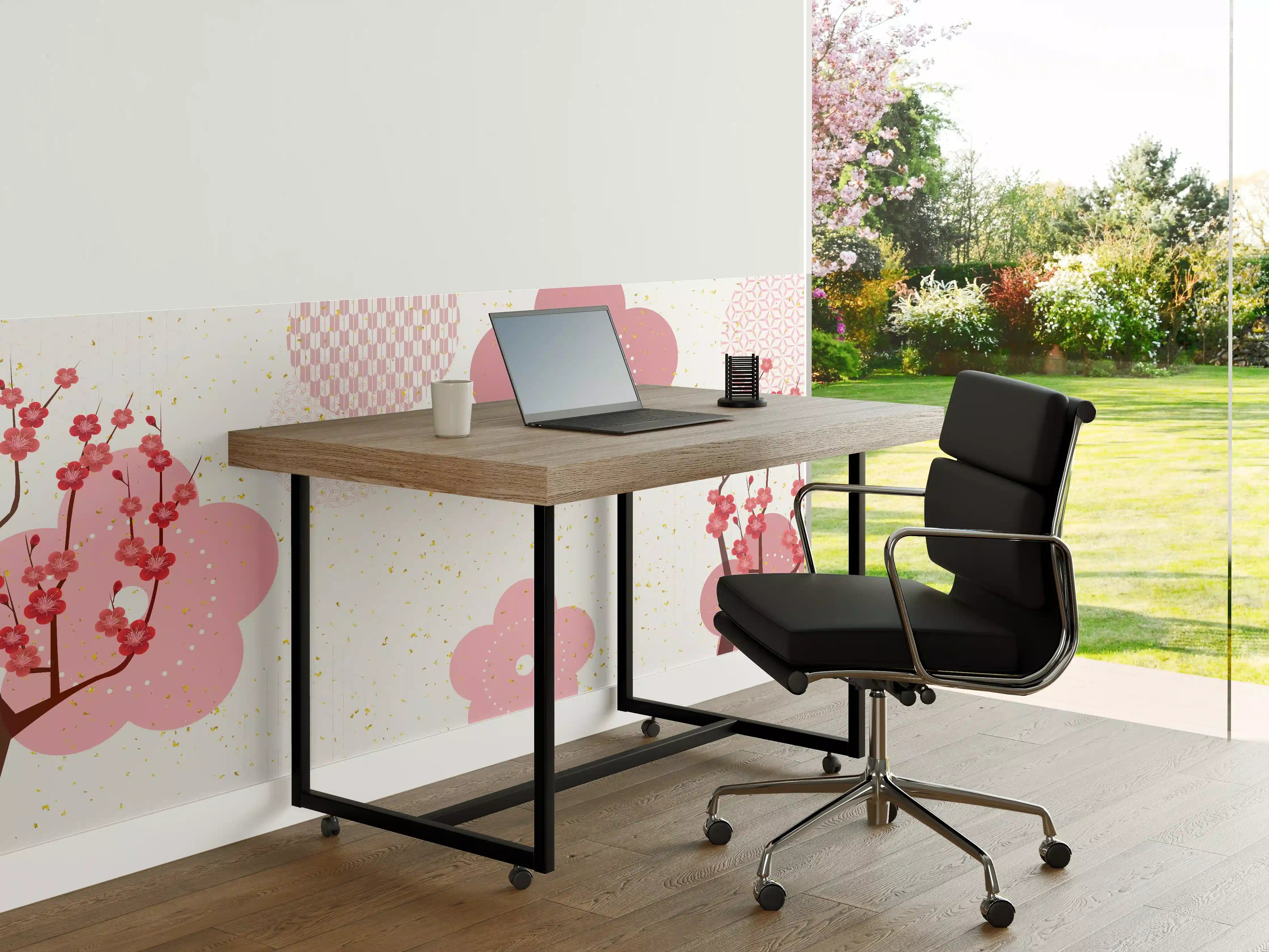 Büro Wandgestaltung - Frühlingshaftes Kirschblüten-Design