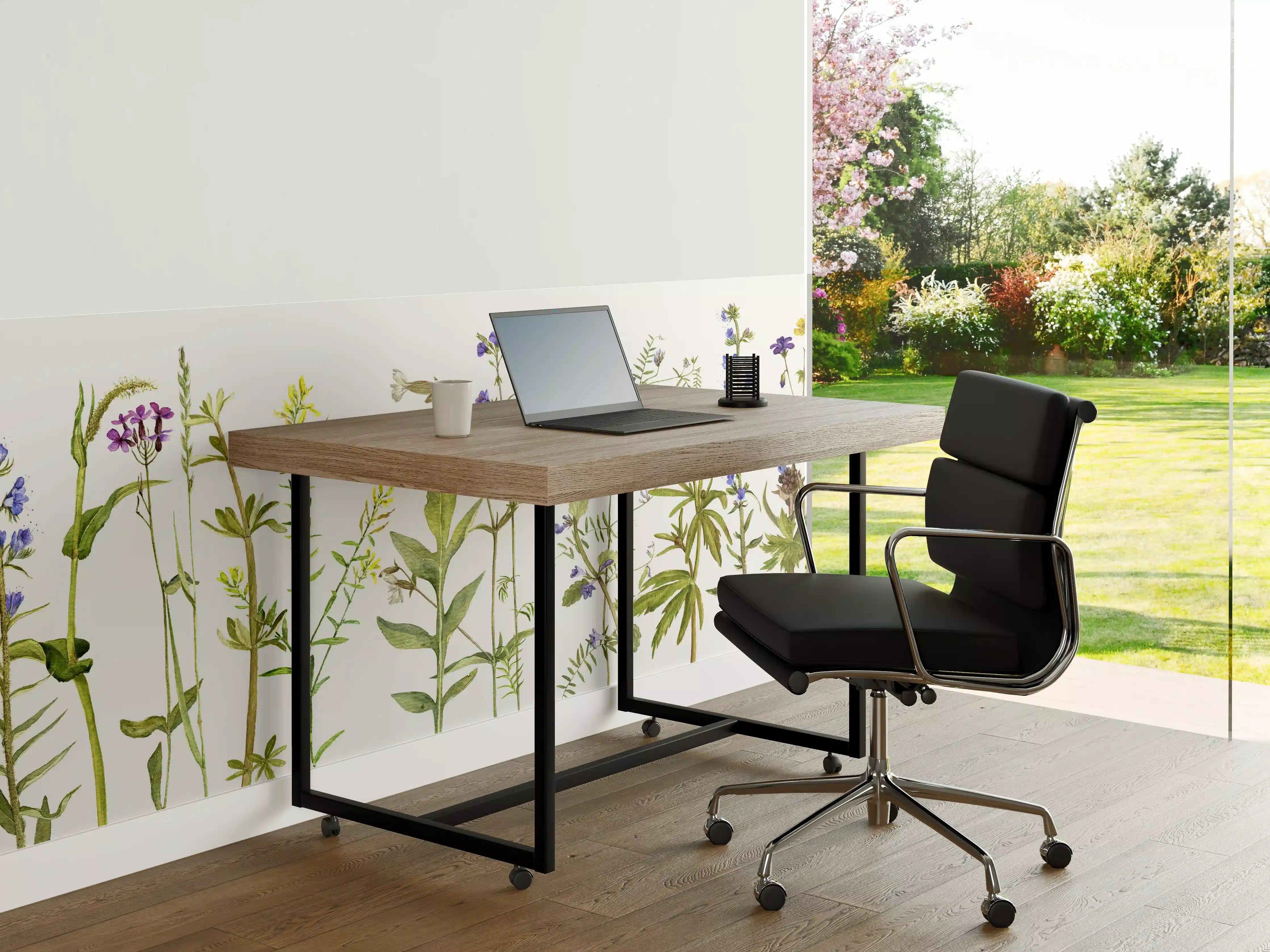 Büro Wandgestaltung - Frühlingswiese mit bunten Wildblumen