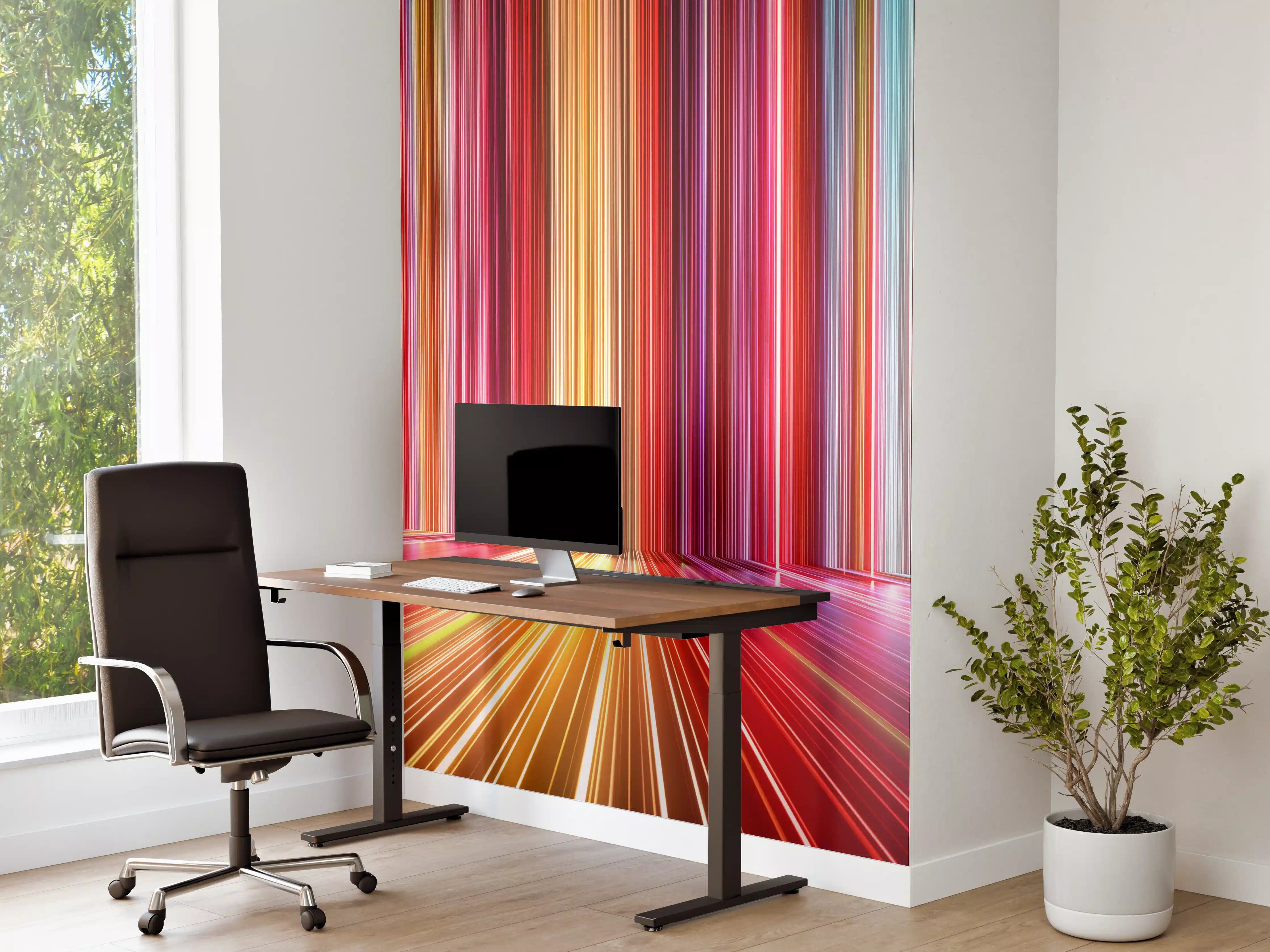 Büro Wandgestaltung - Futuristische Farben - 3D Render
