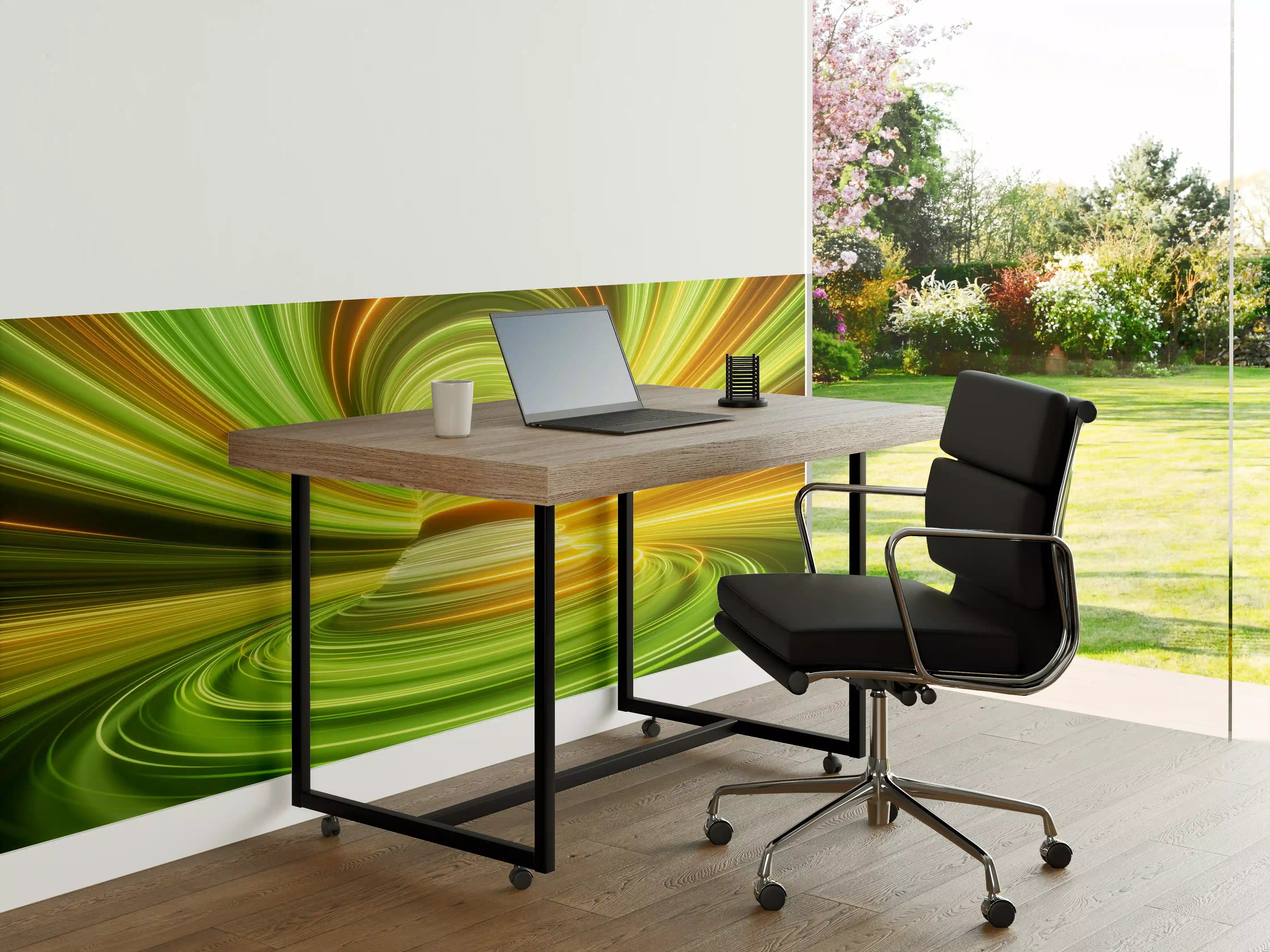 Büro Wandgestaltung - Futuristisches Muster - Neon