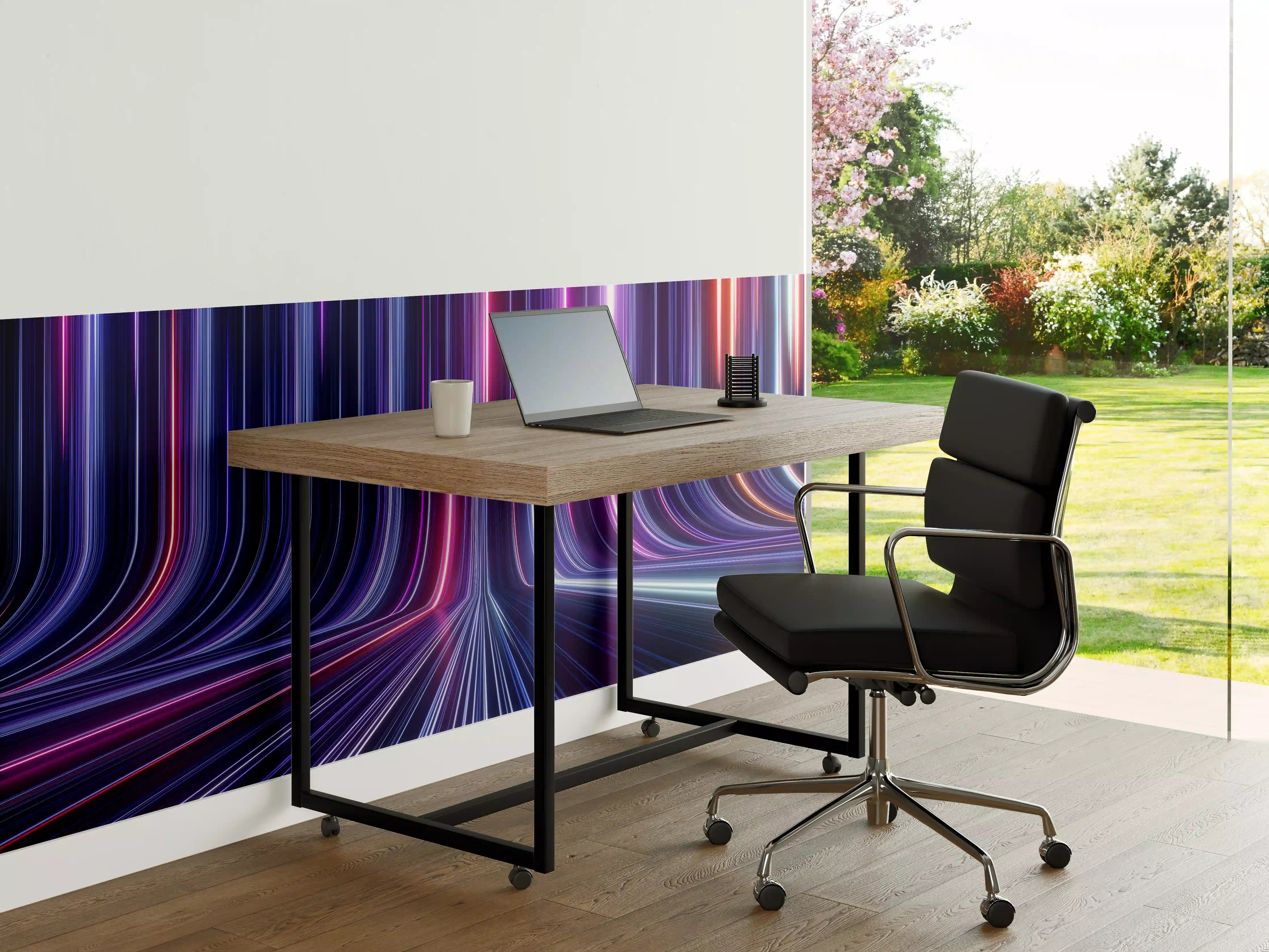 Büro Wandgestaltung - Futuristisches Neon Design