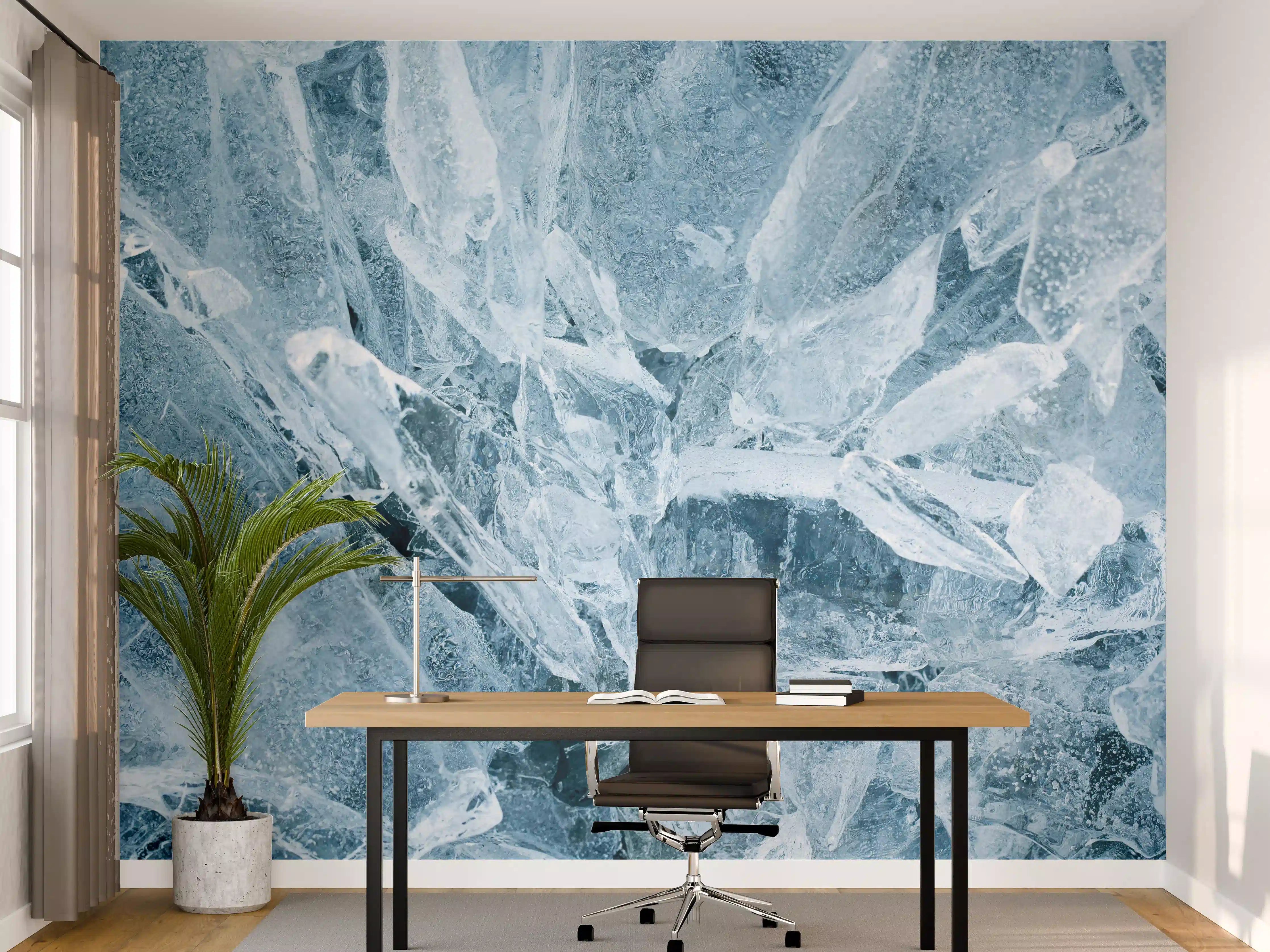 Büro Wandgestaltung - Gebrochenes Eis Textur