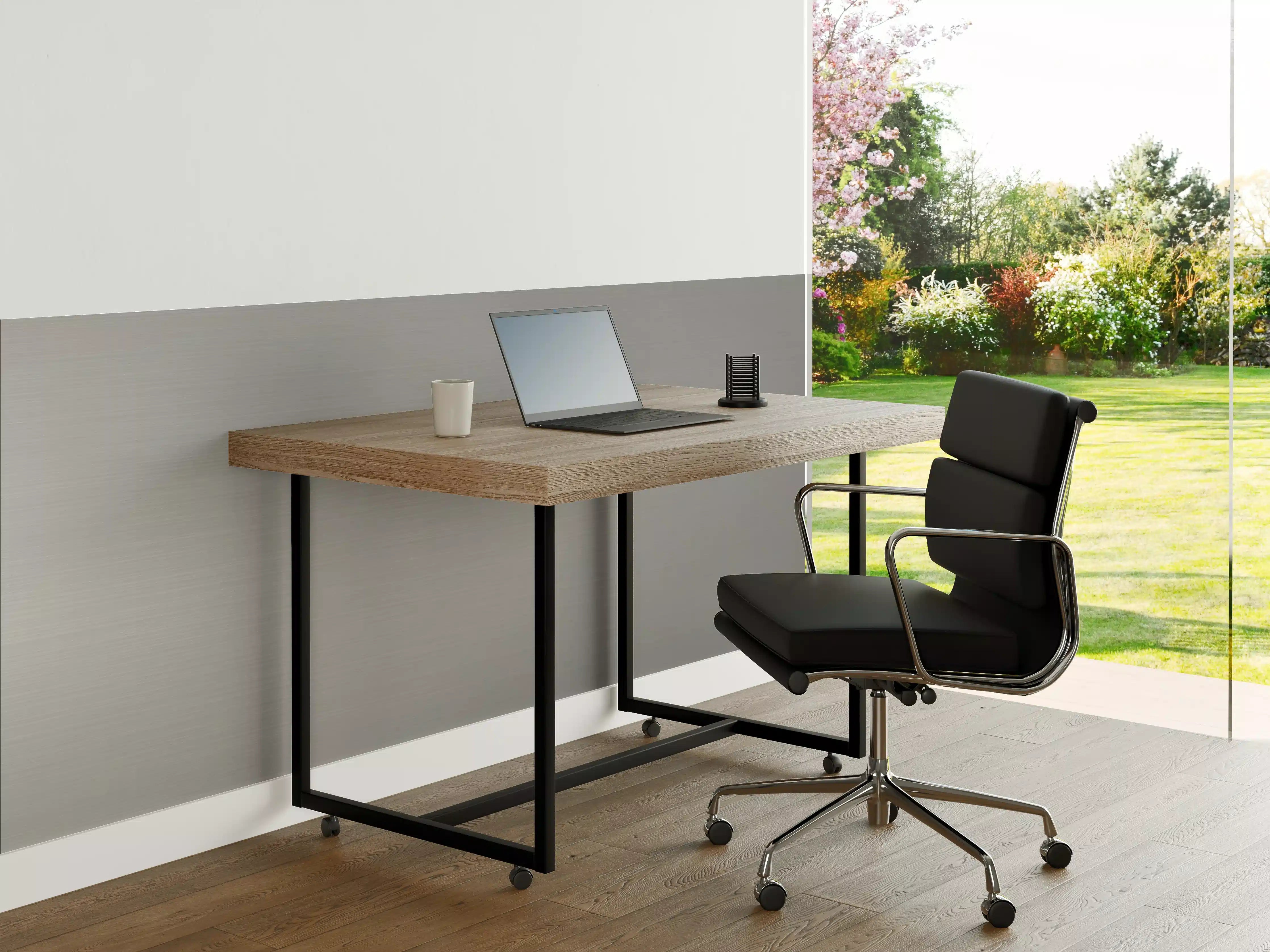 Büro Wandgestaltung - Gebürsteter Metall-Hintergrund Grau