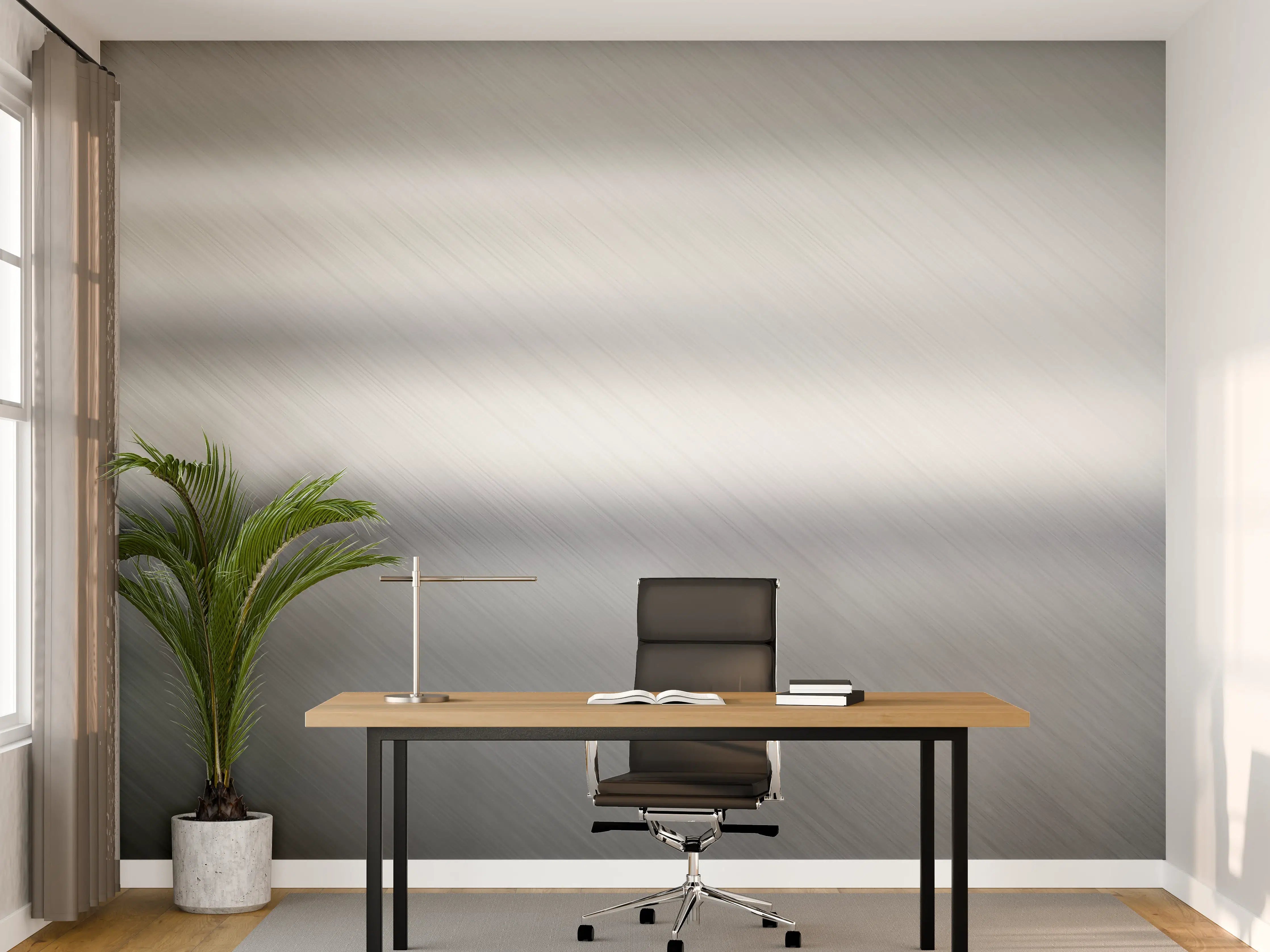 Büro Wandgestaltung - Gebürsteter Metall Hintergrund