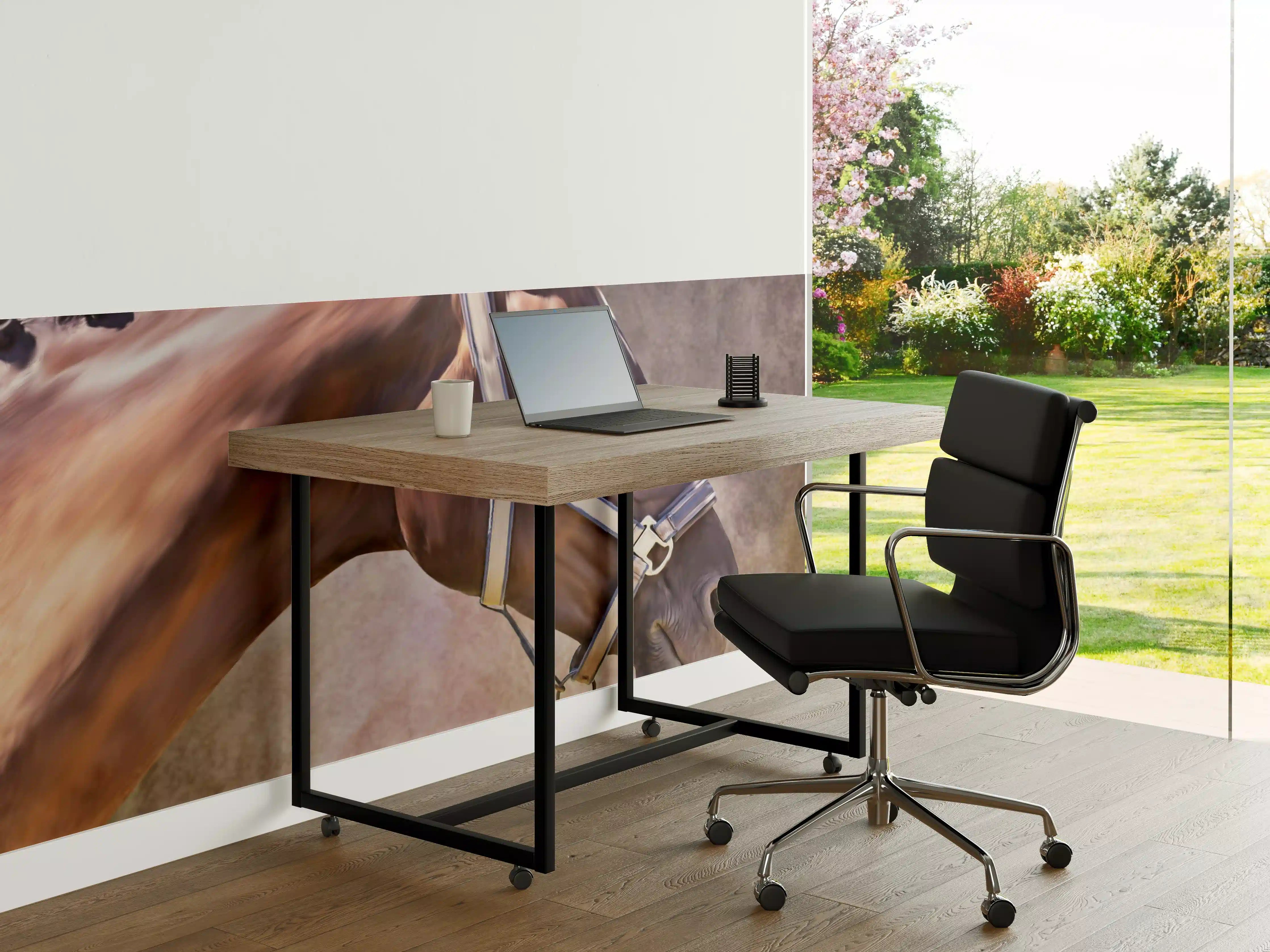 Büro Wandgestaltung - Gemalter Pferdekopf