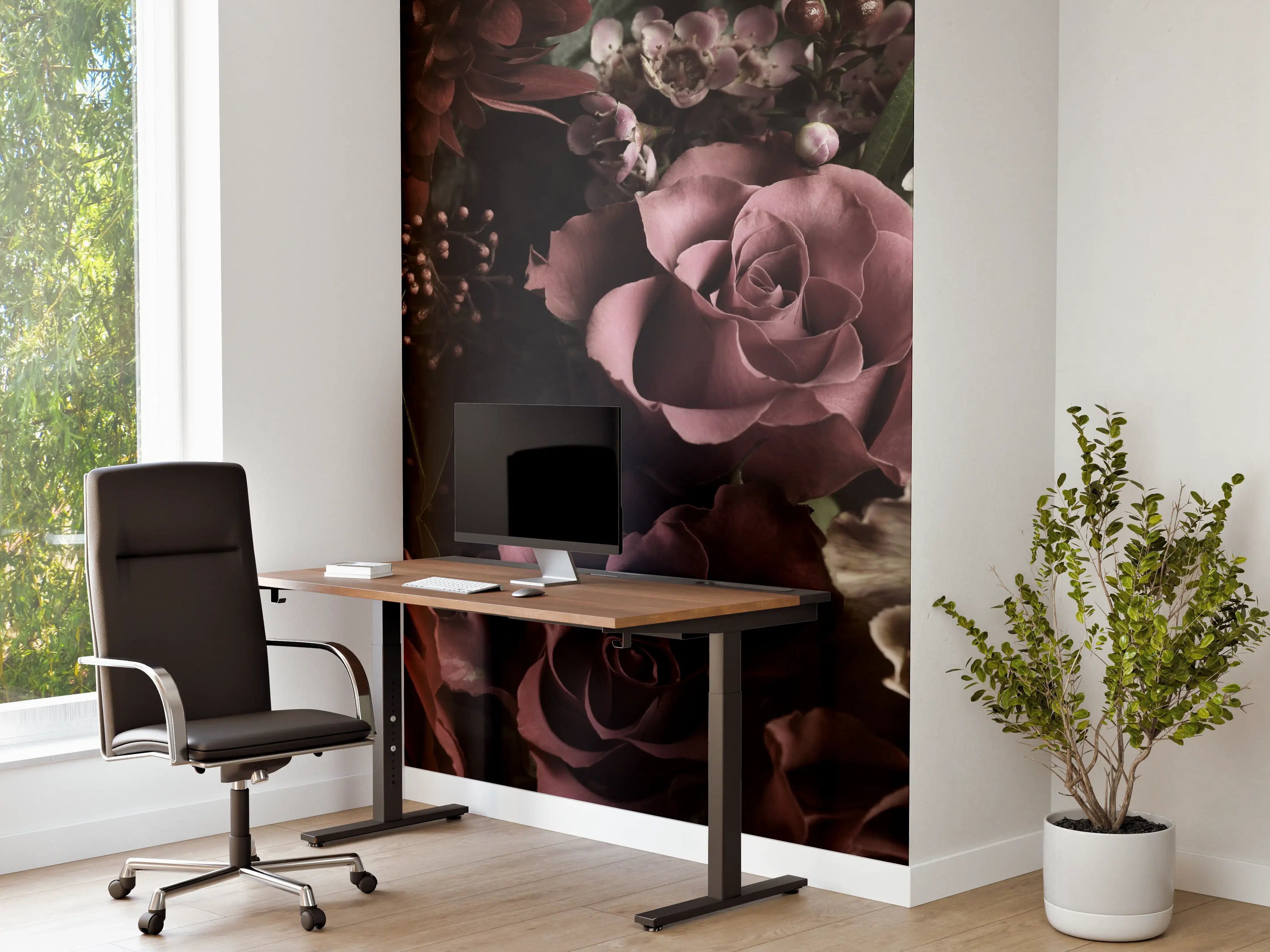 Büro Wandgestaltung - Gemischter Vintage-Blumenstrauß