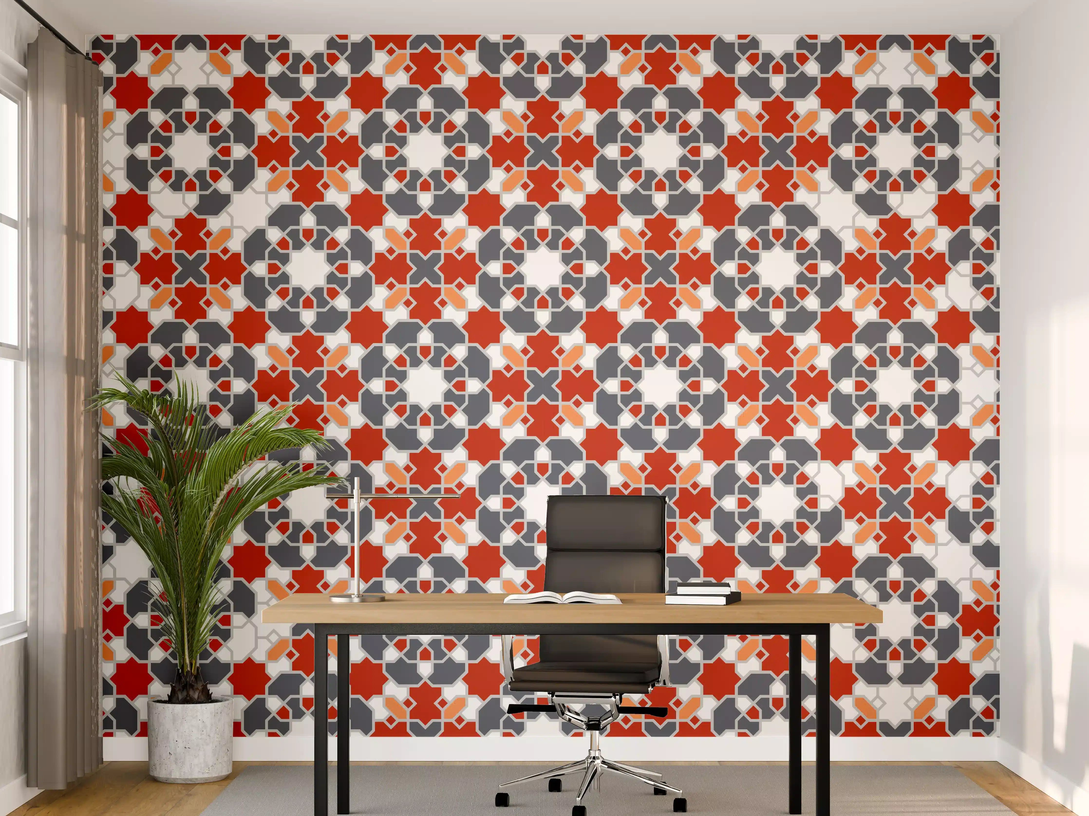 Büro Wandgestaltung - Geometrische Fliesen