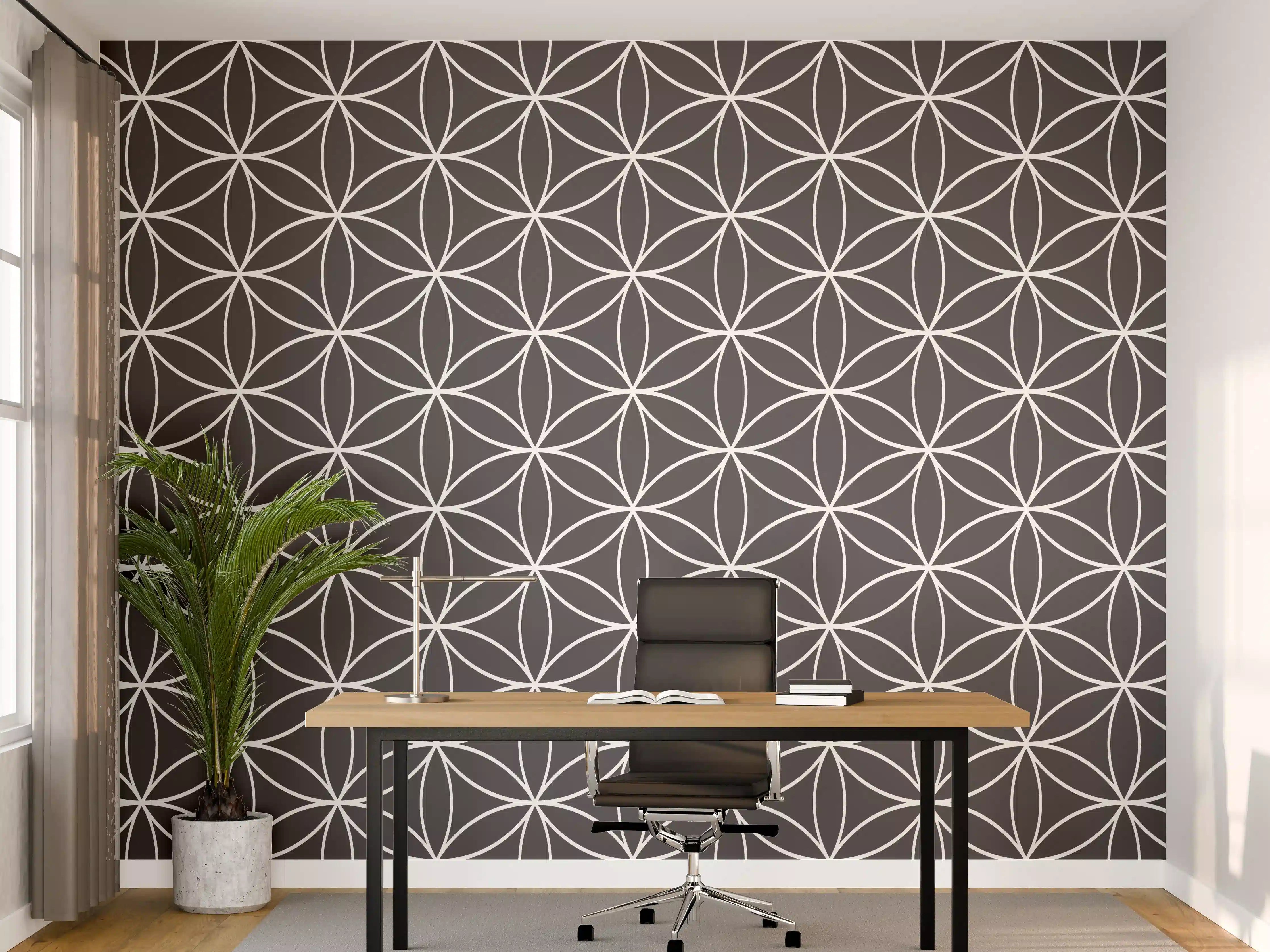 Büro Wandgestaltung - Geometrische Fliesen in Antrazit für moderne Räume