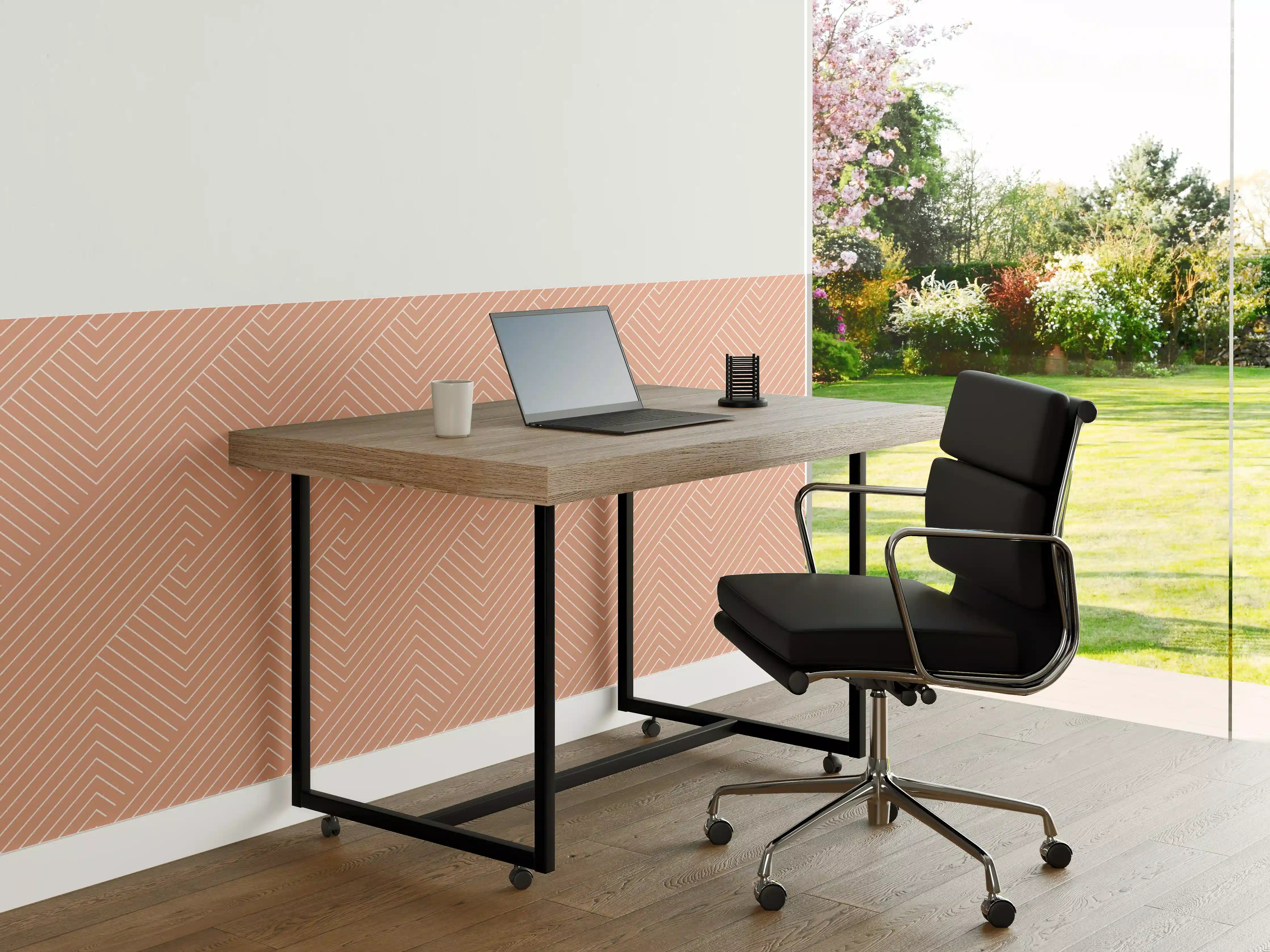 Büro Wandgestaltung - Geometrische Salmone-Textur