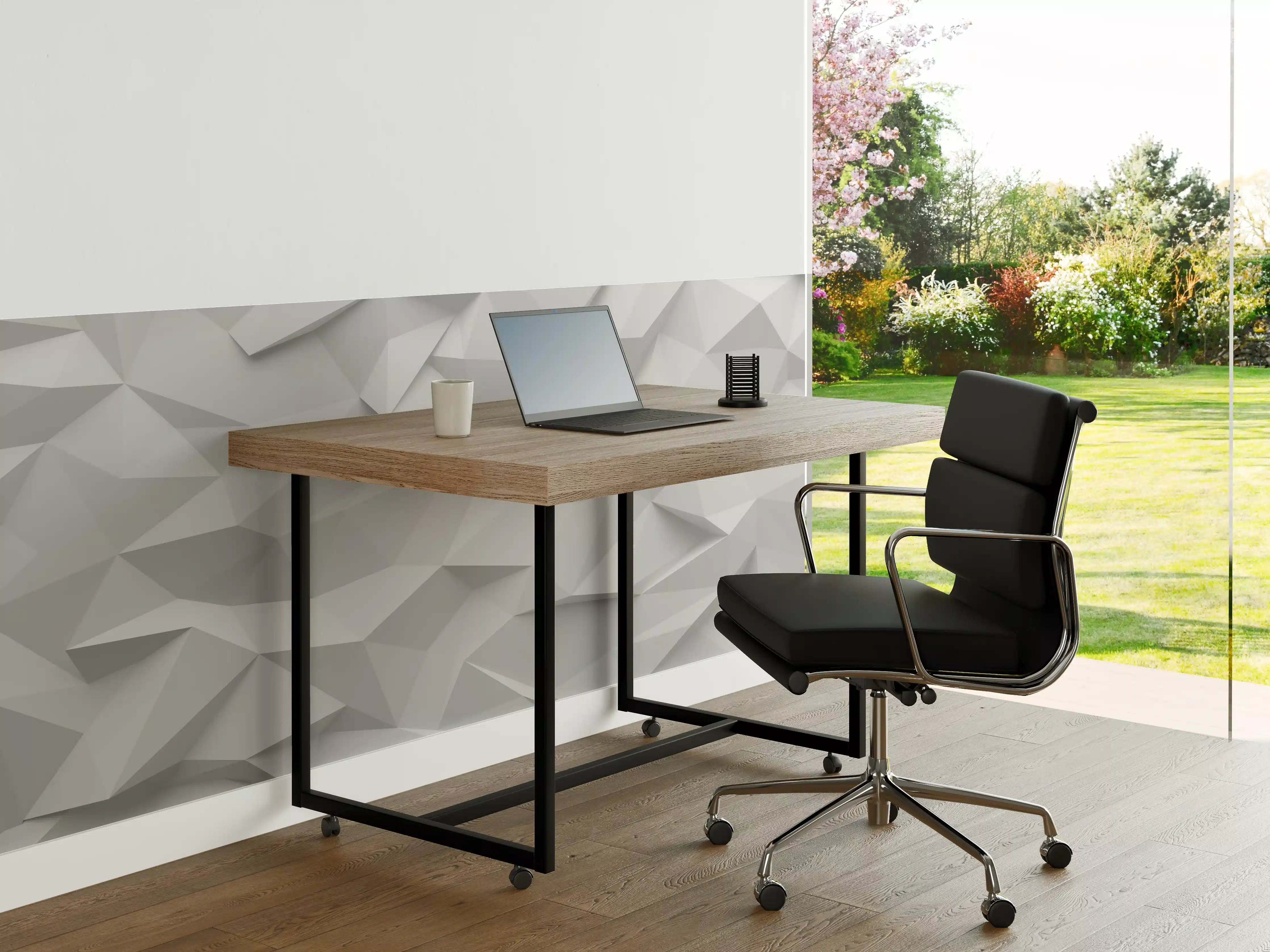 Büro Wandgestaltung - Geometrische Weiß-Grau Textur