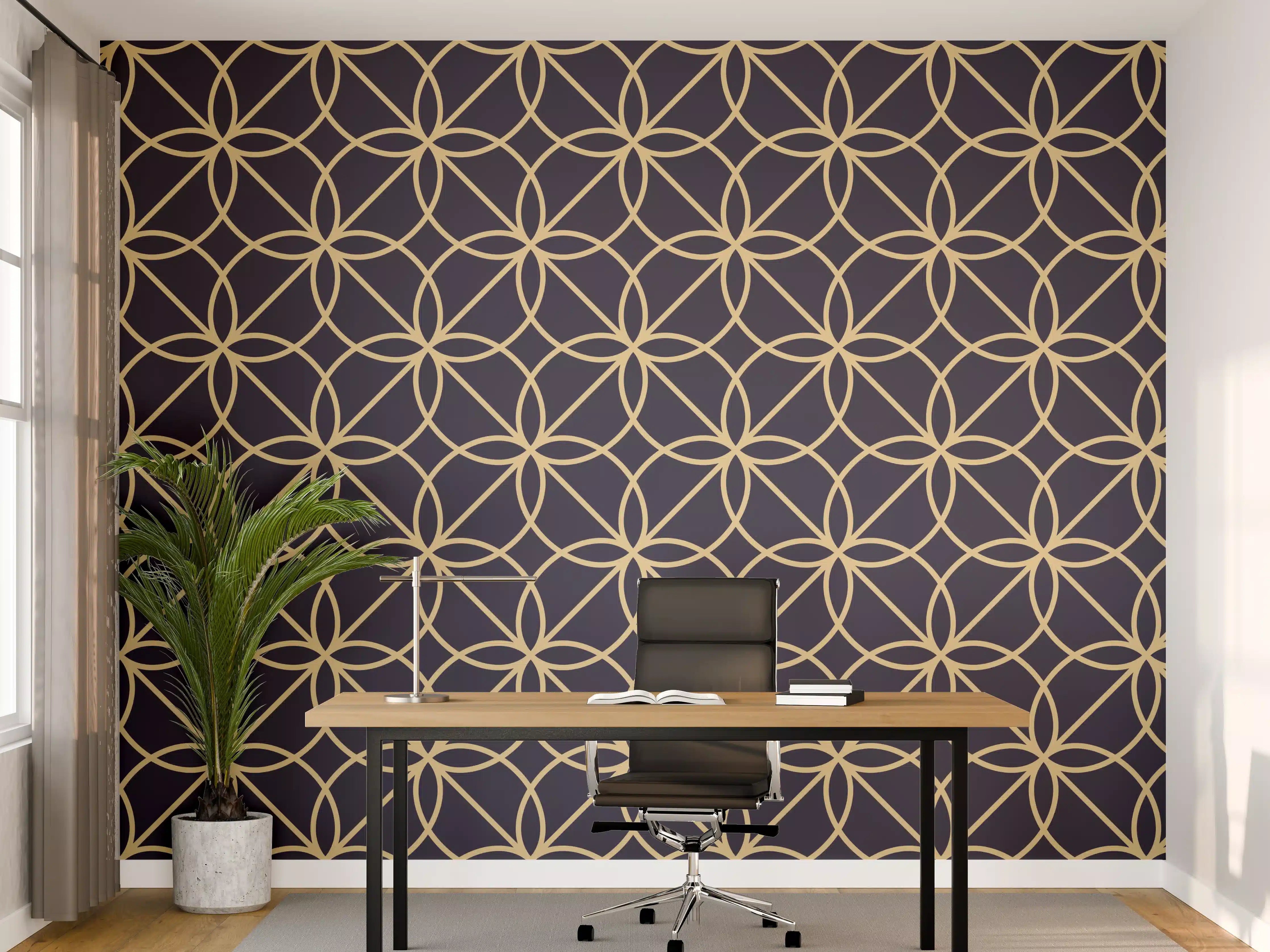 Büro Wandgestaltung - Geometrisches Linienmuster