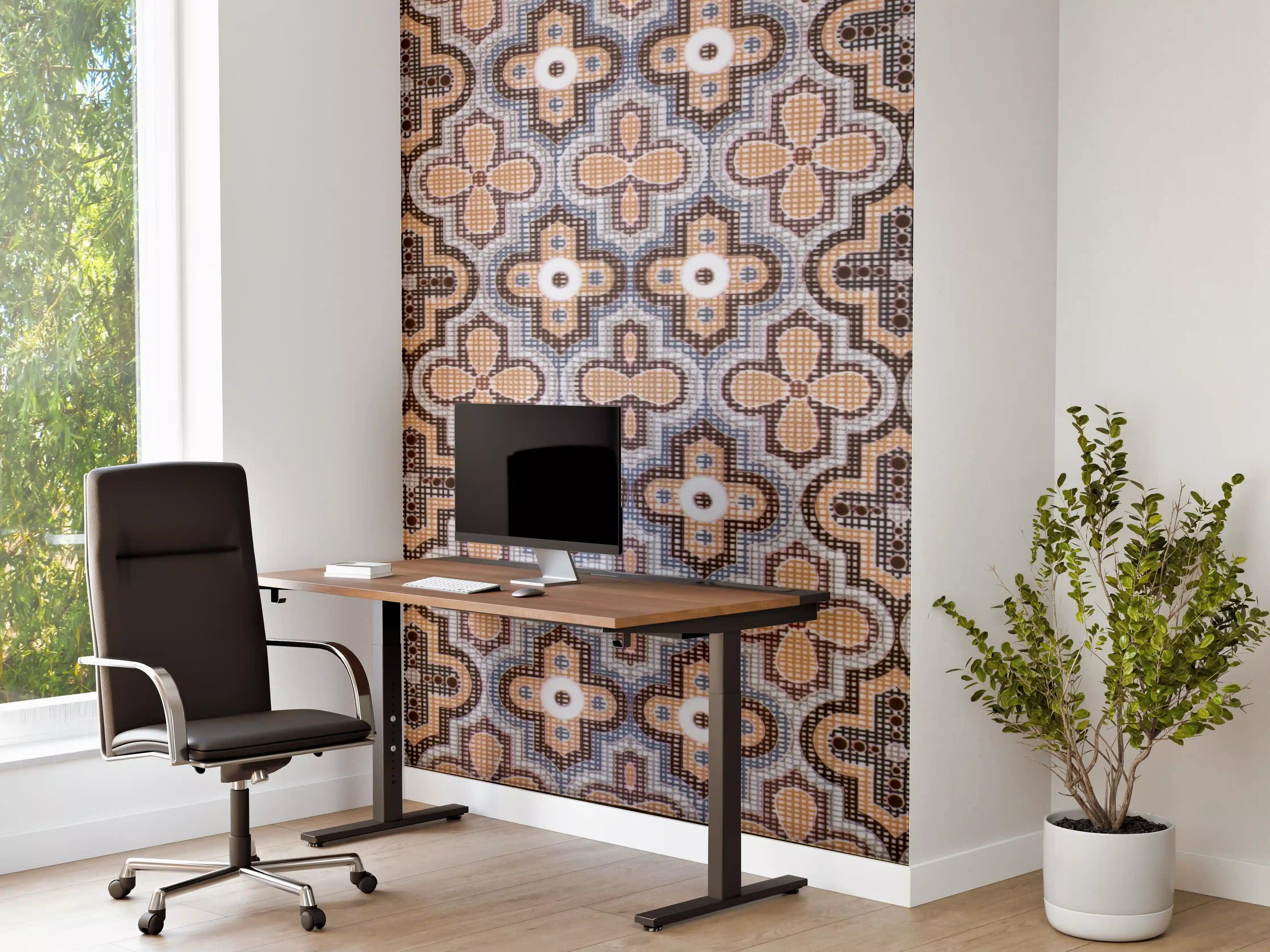 Büro Wandgestaltung - Geometrisches Retro-Muster