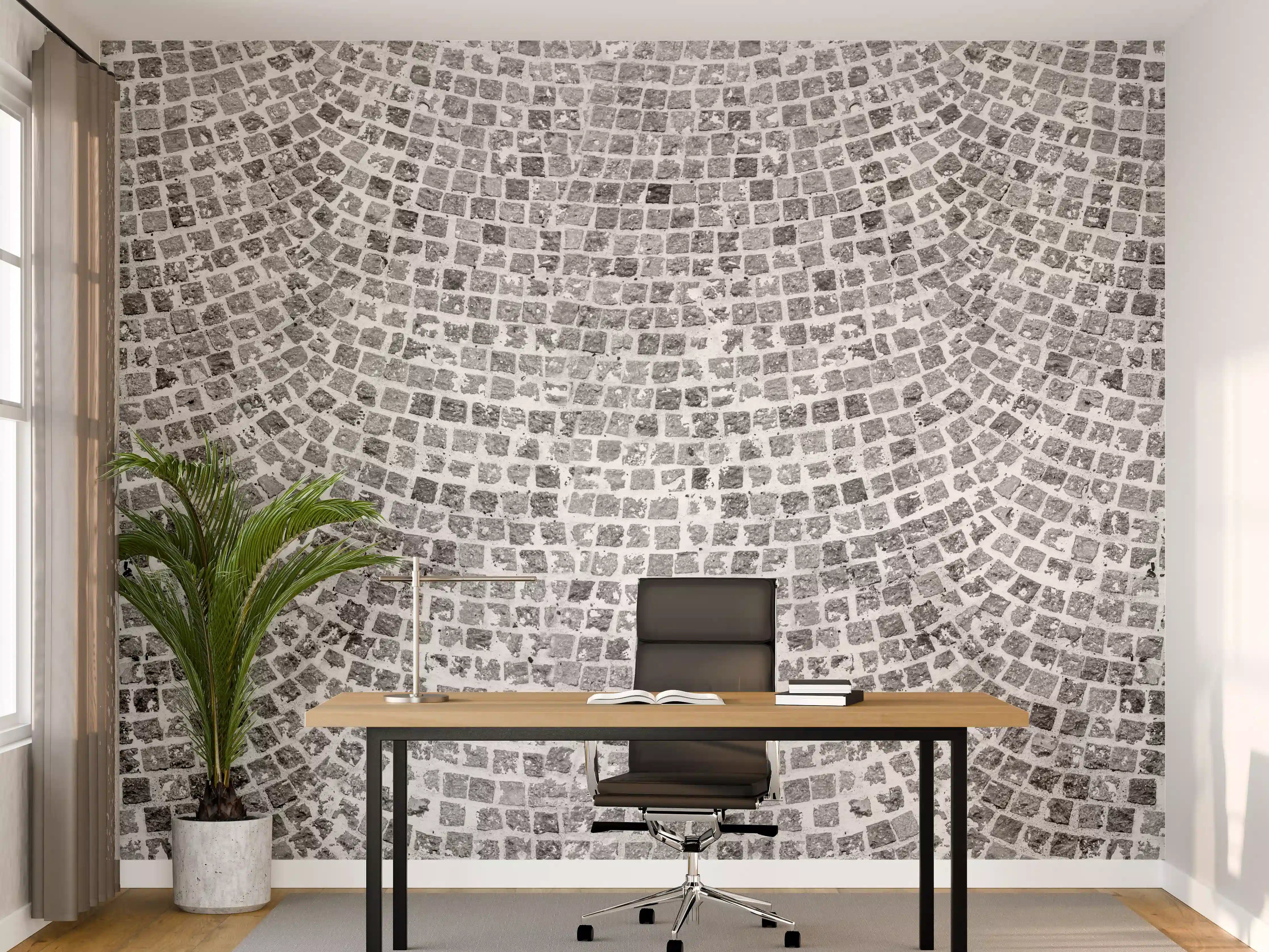 Büro Wandgestaltung - Gepflasterte Straßenoberfläche