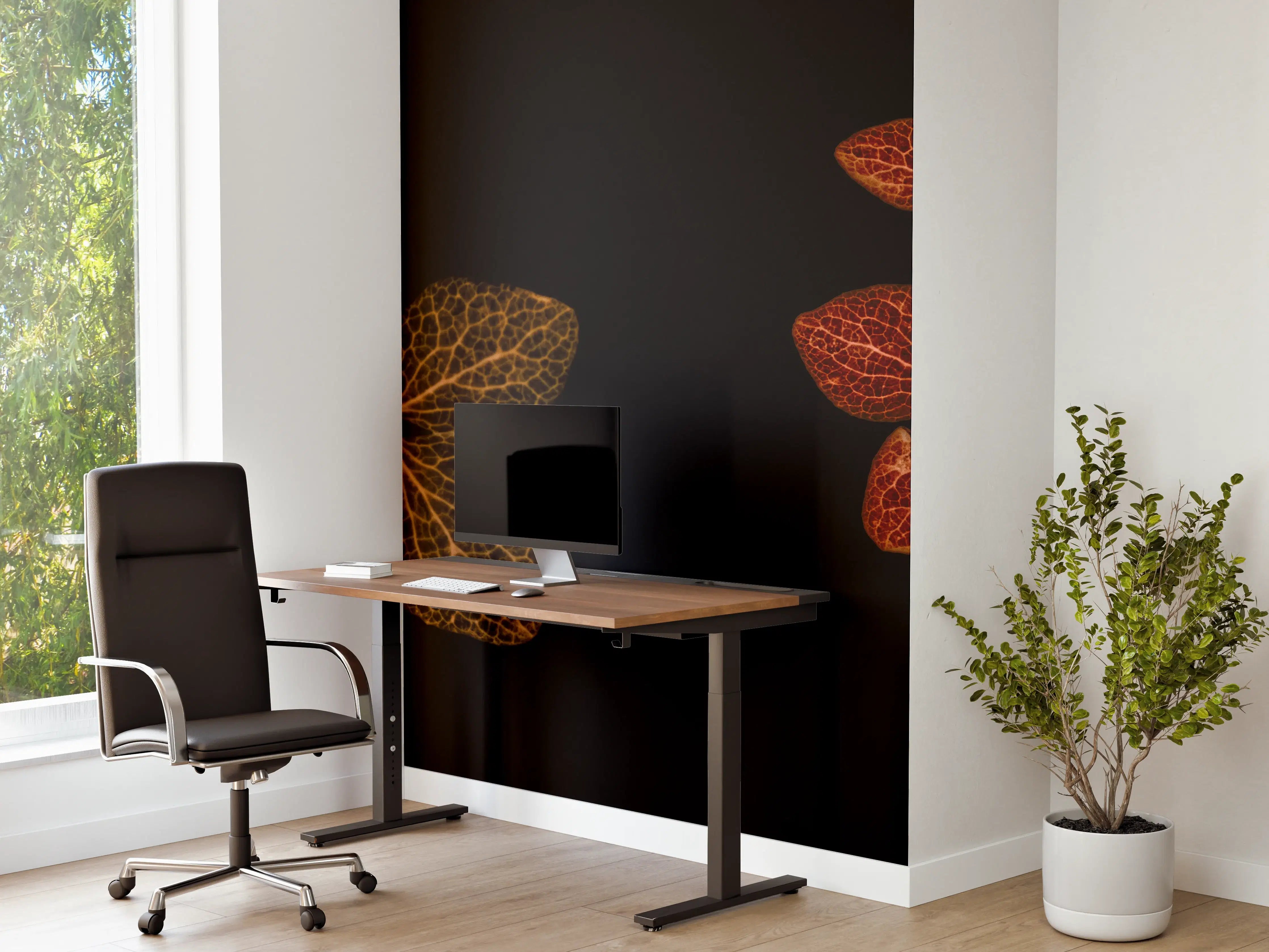 Büro Wandgestaltung - Getrocknete Hortensien Detailaufnahme