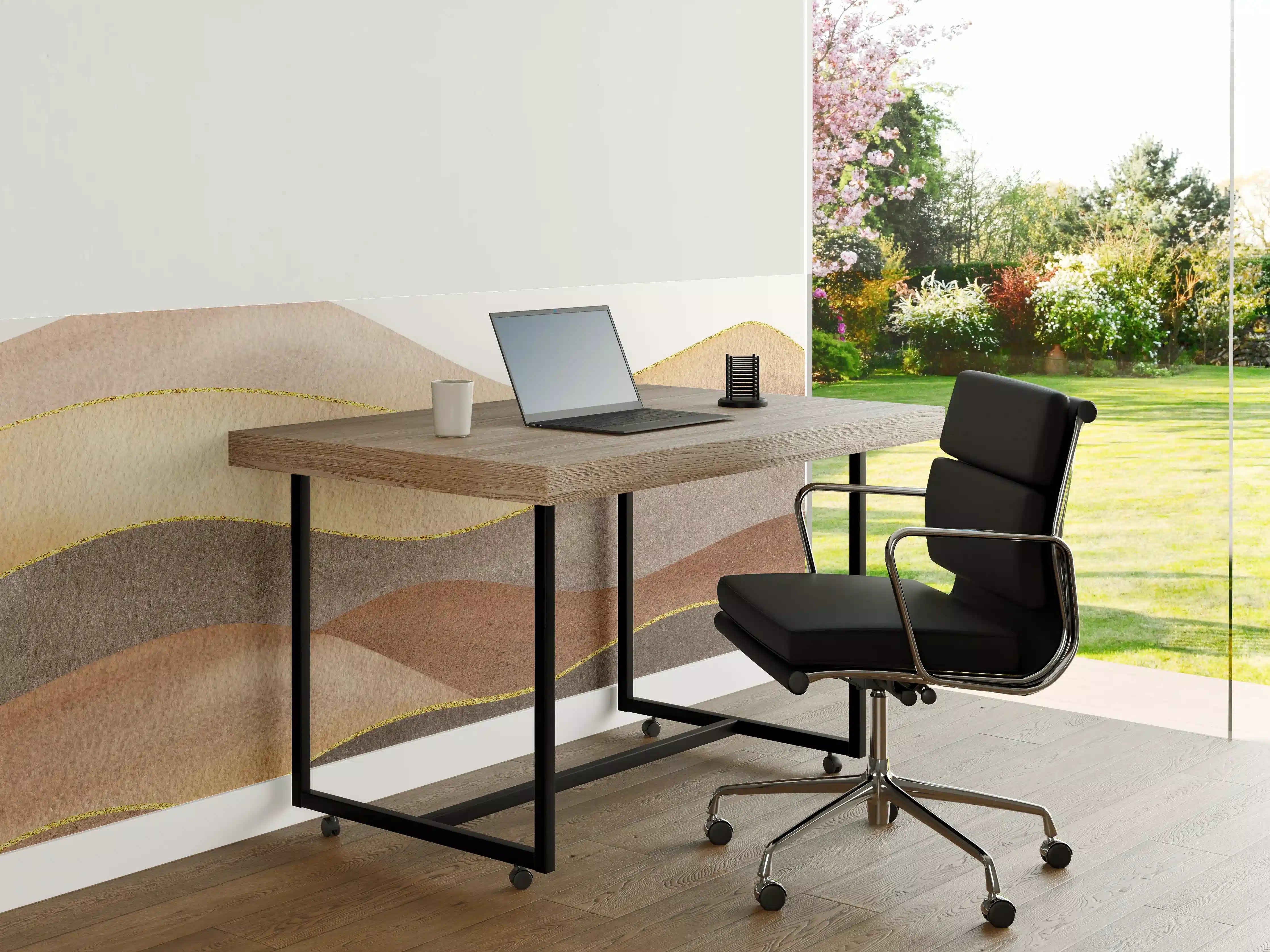 Büro Wandgestaltung - Gewellte Bergsilhouette - Aquarellformen