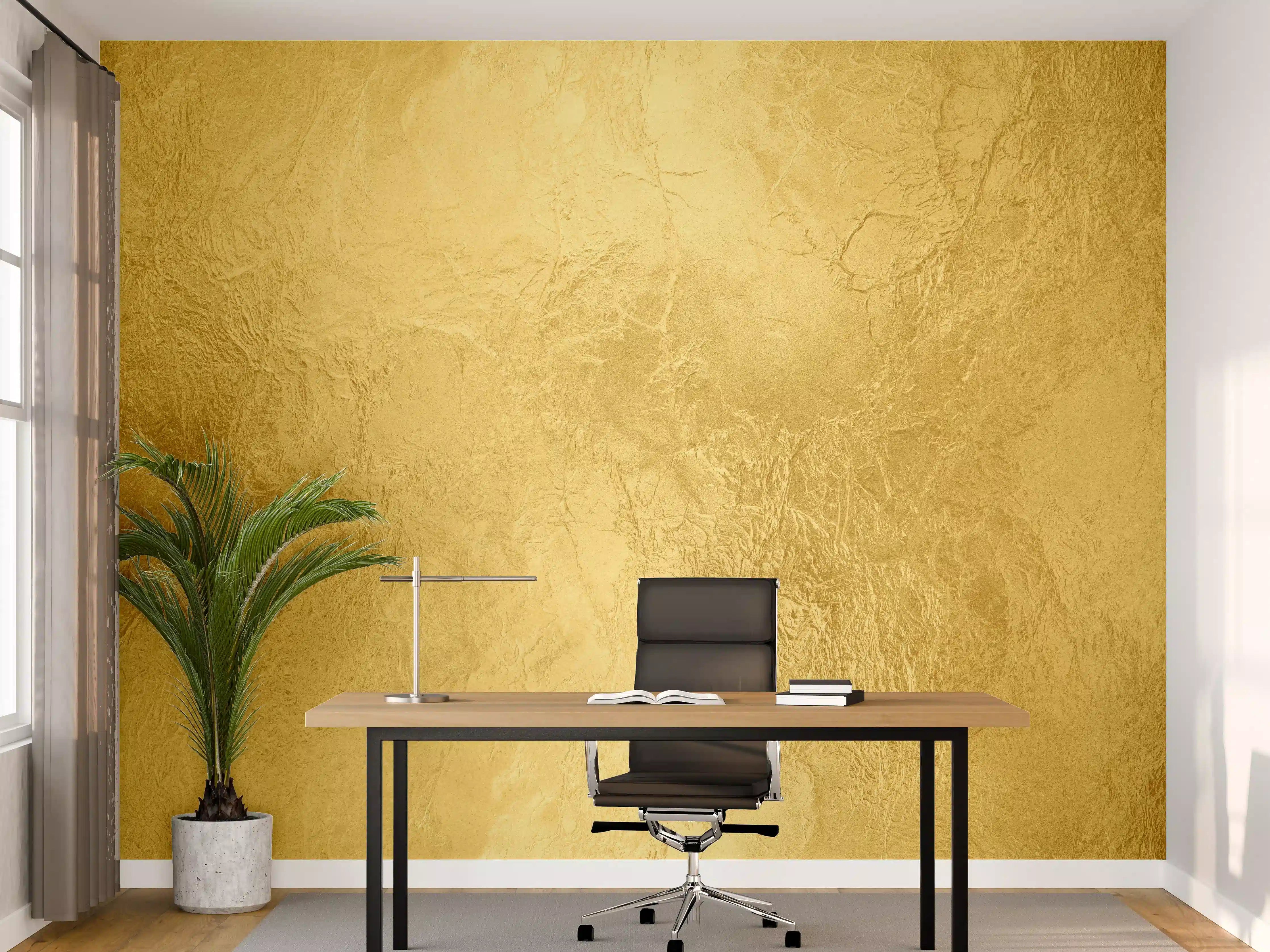 Büro Wandgestaltung - Glänzende Blattgold Textur