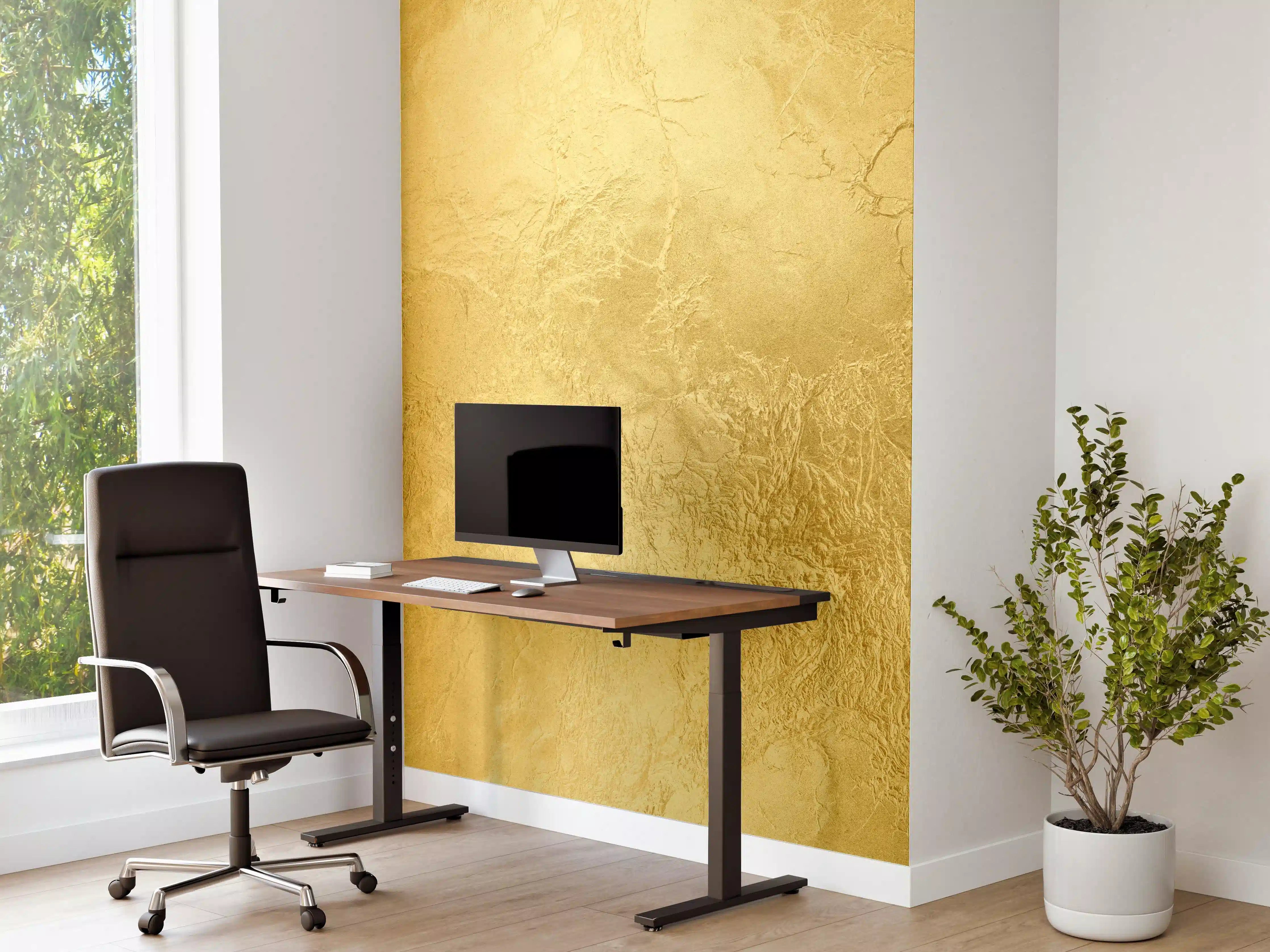 Büro Wandgestaltung - Glänzende Blattgold Textur