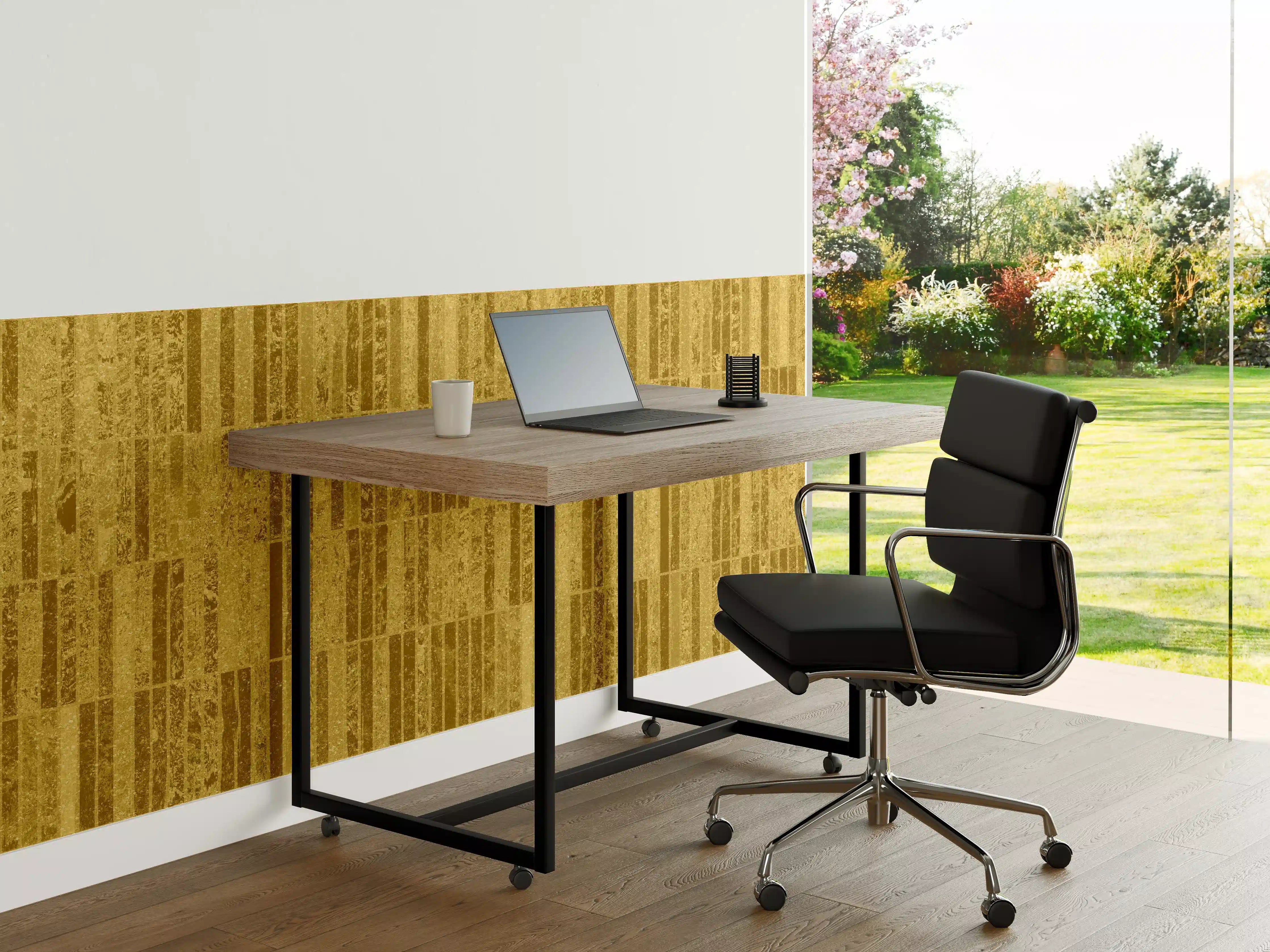 Büro Wandgestaltung - Glitzernde Gold Textur
