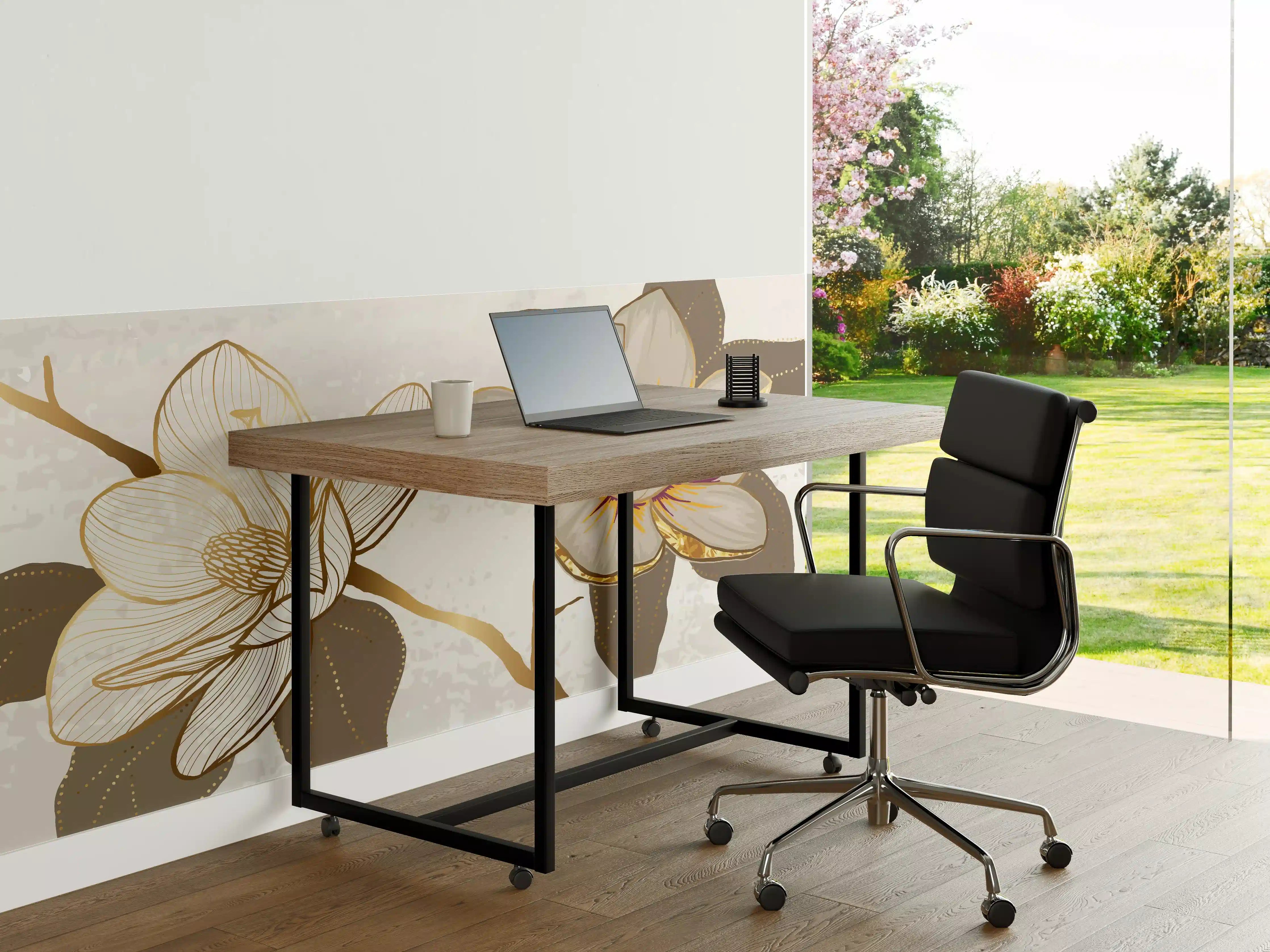 Büro Wandgestaltung - Goldene Magnolien Kunst-Design