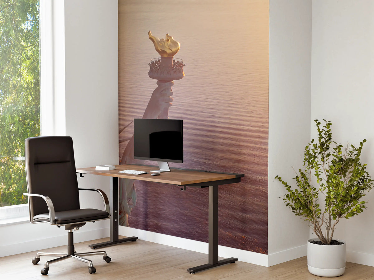 Büro Wandgestaltung - Goldener Sonnenuntergang über dem Wasser
