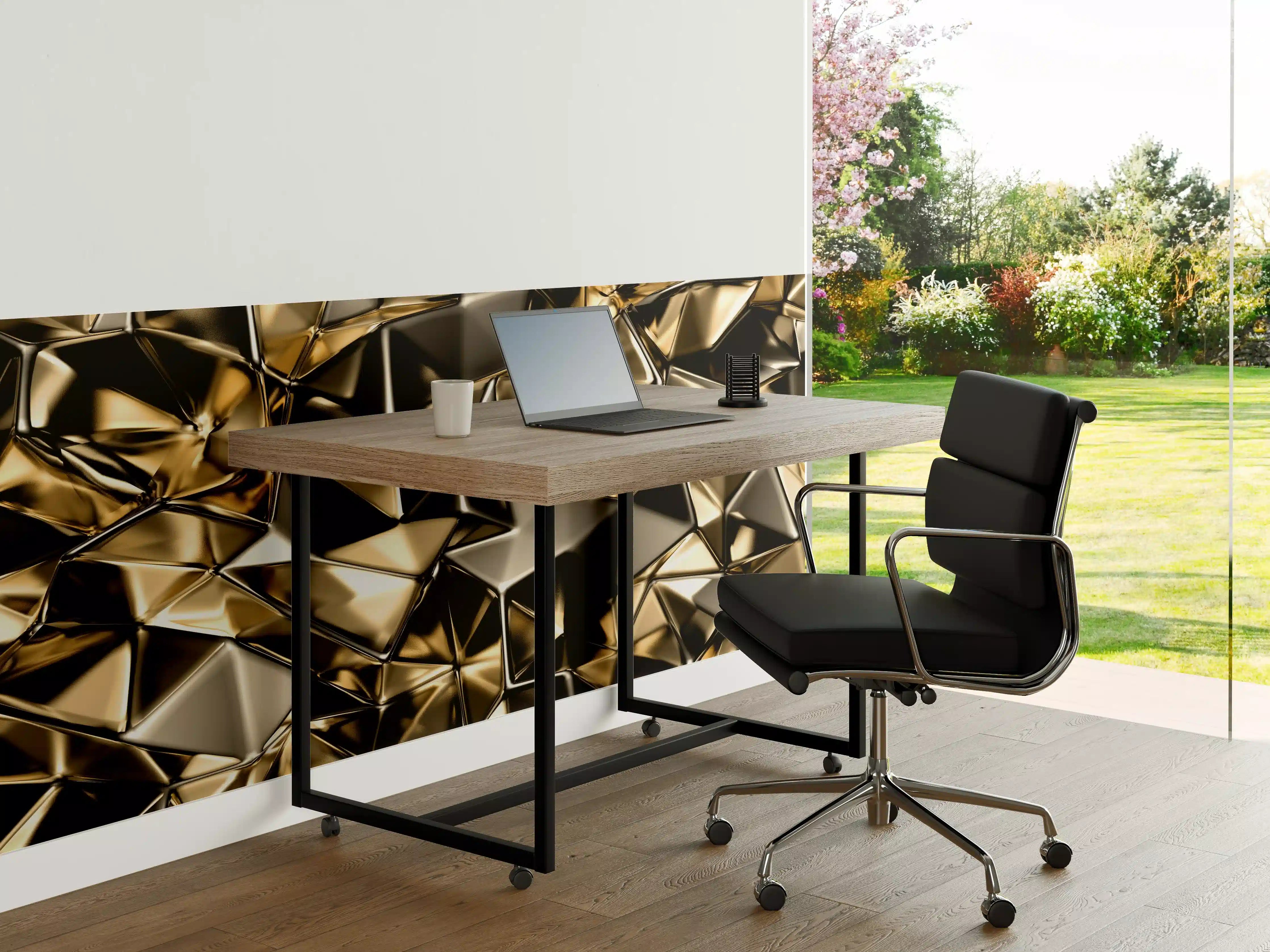 Büro Wandgestaltung - Goldenes Dreieck-Kristall-Design
