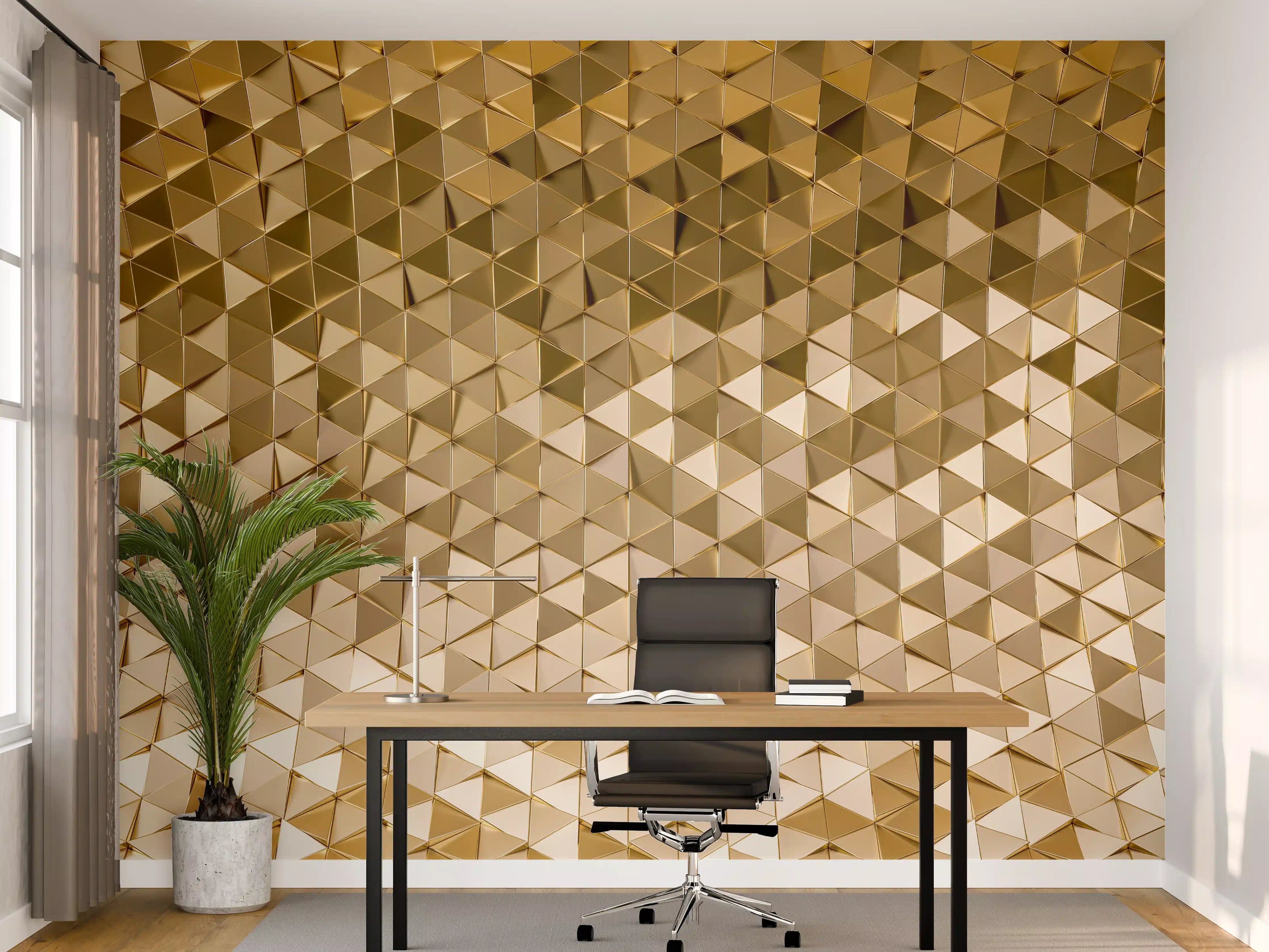 Büro Wandgestaltung - Goldenes Dreieck-Muster