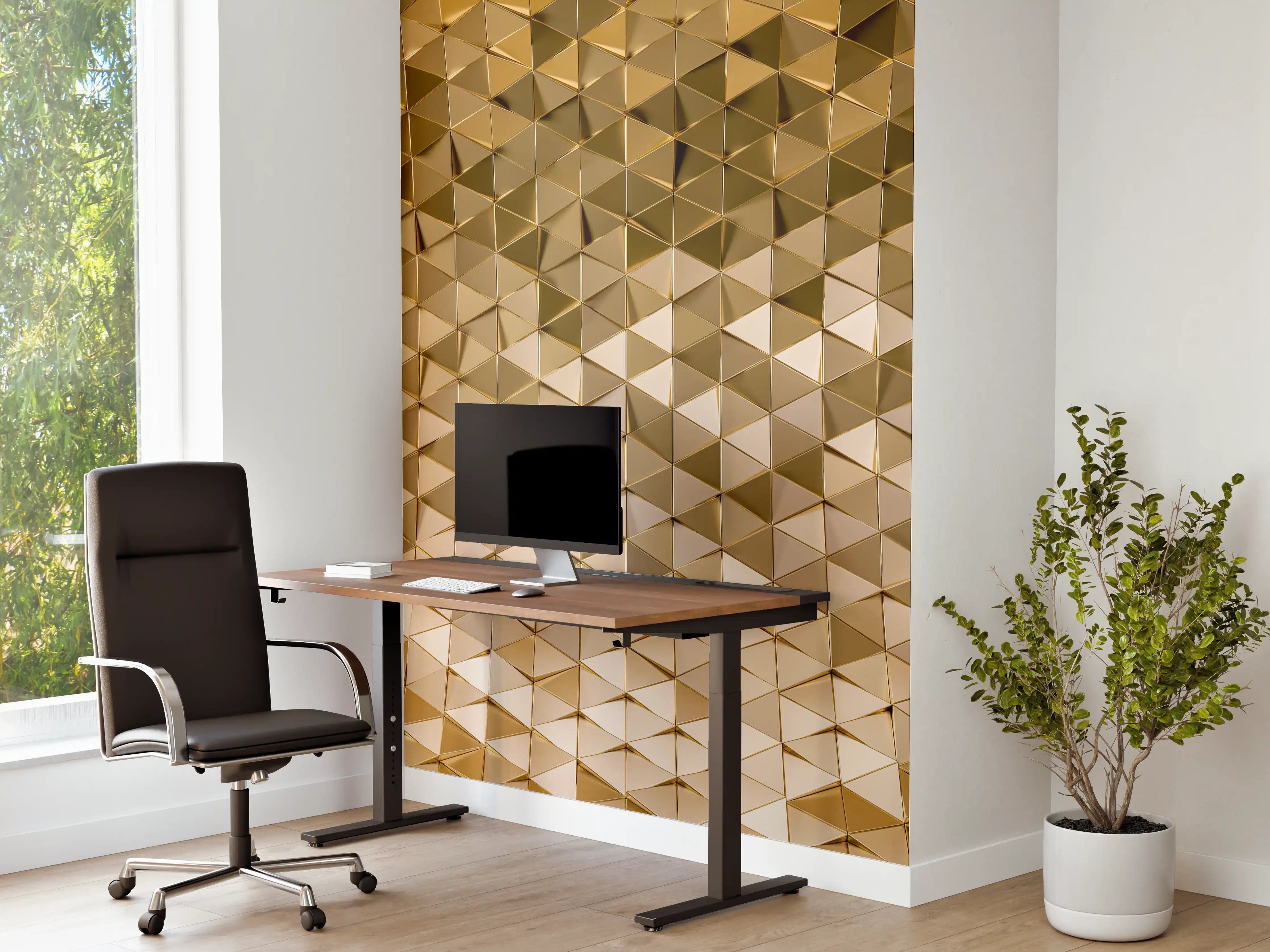 Büro Wandgestaltung - Goldenes Dreieck-Muster