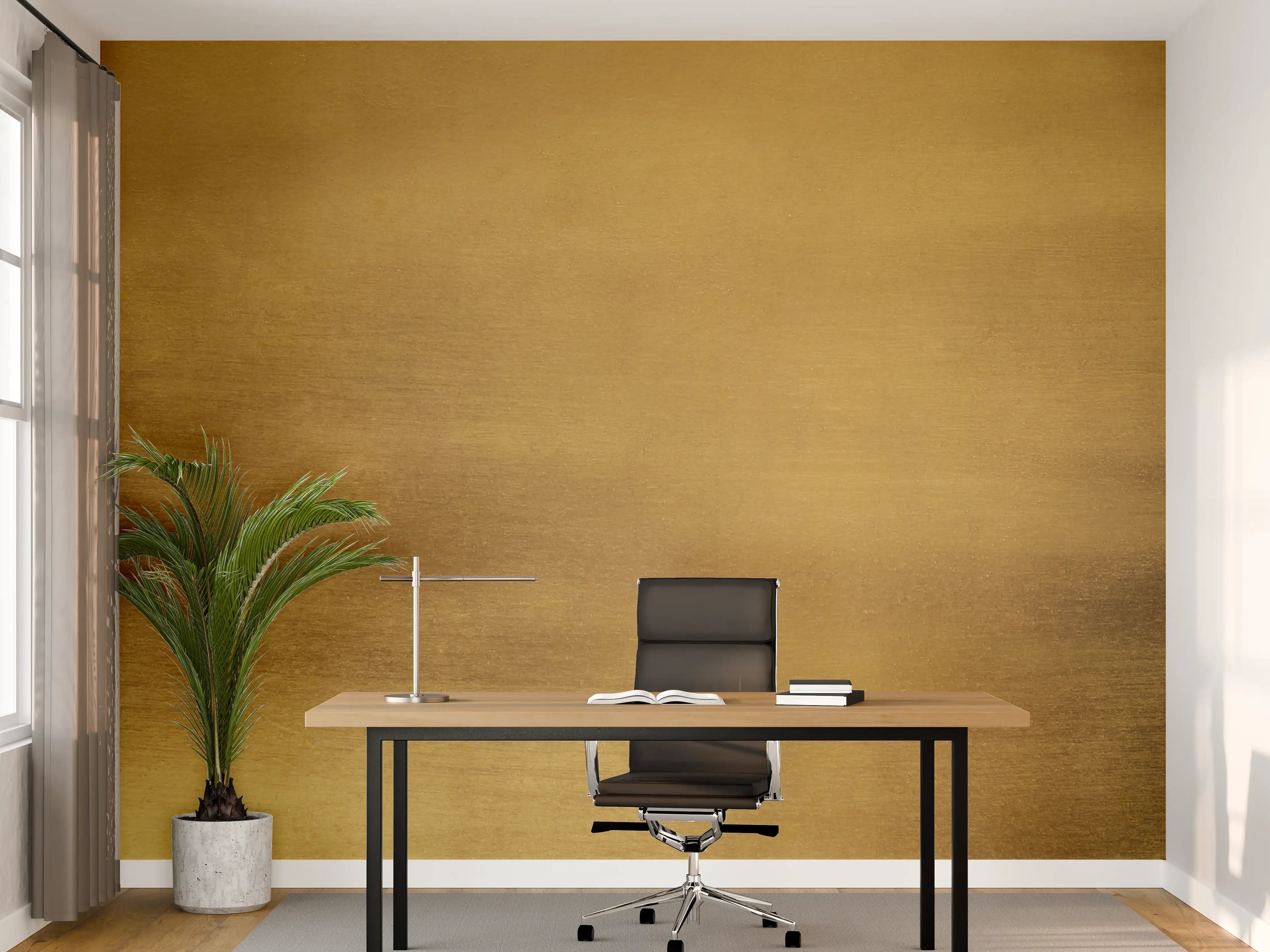 Büro Wandgestaltung - Goldschimmer in Grau