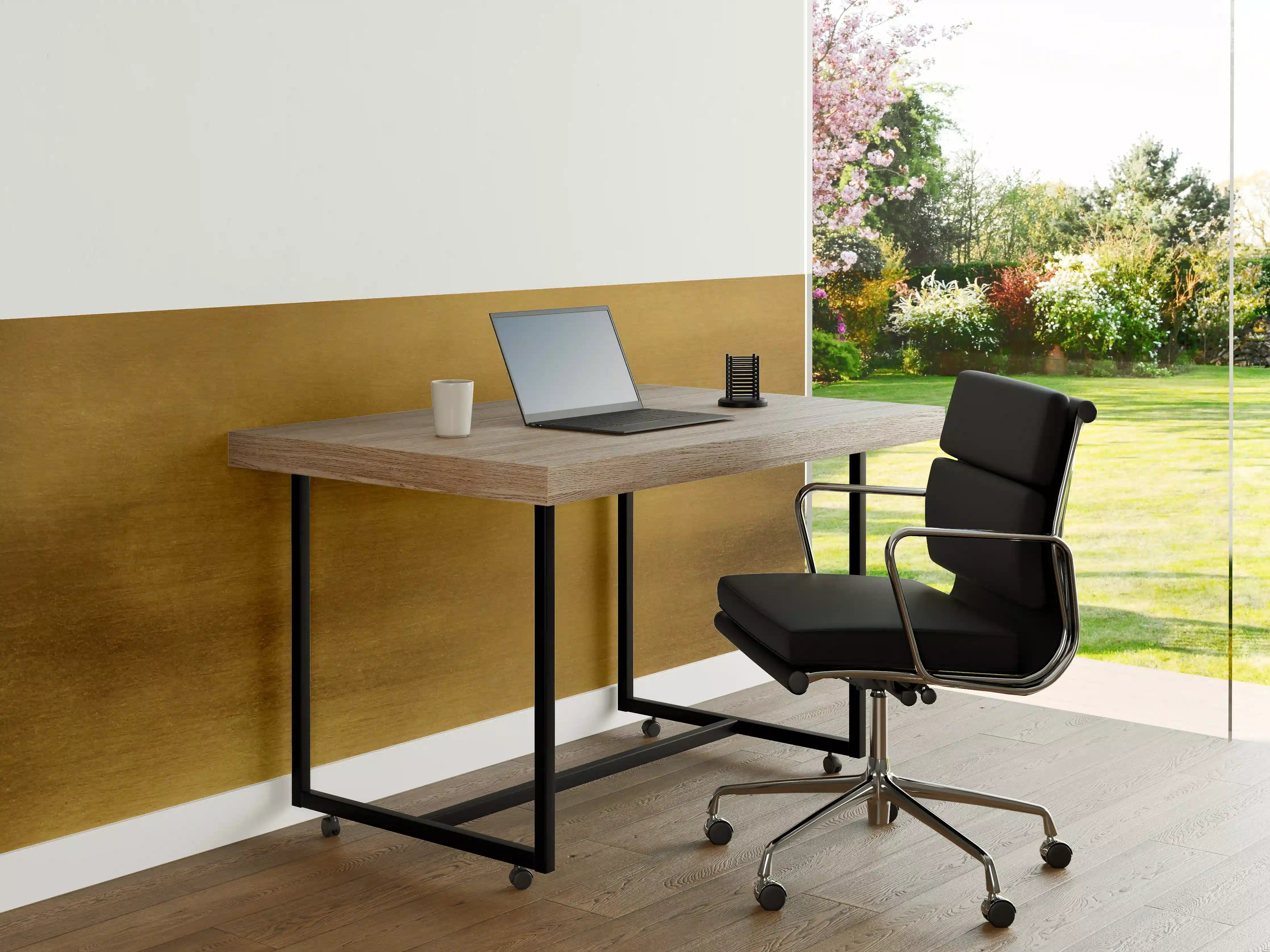 Büro Wandgestaltung - Goldschimmer in Grau