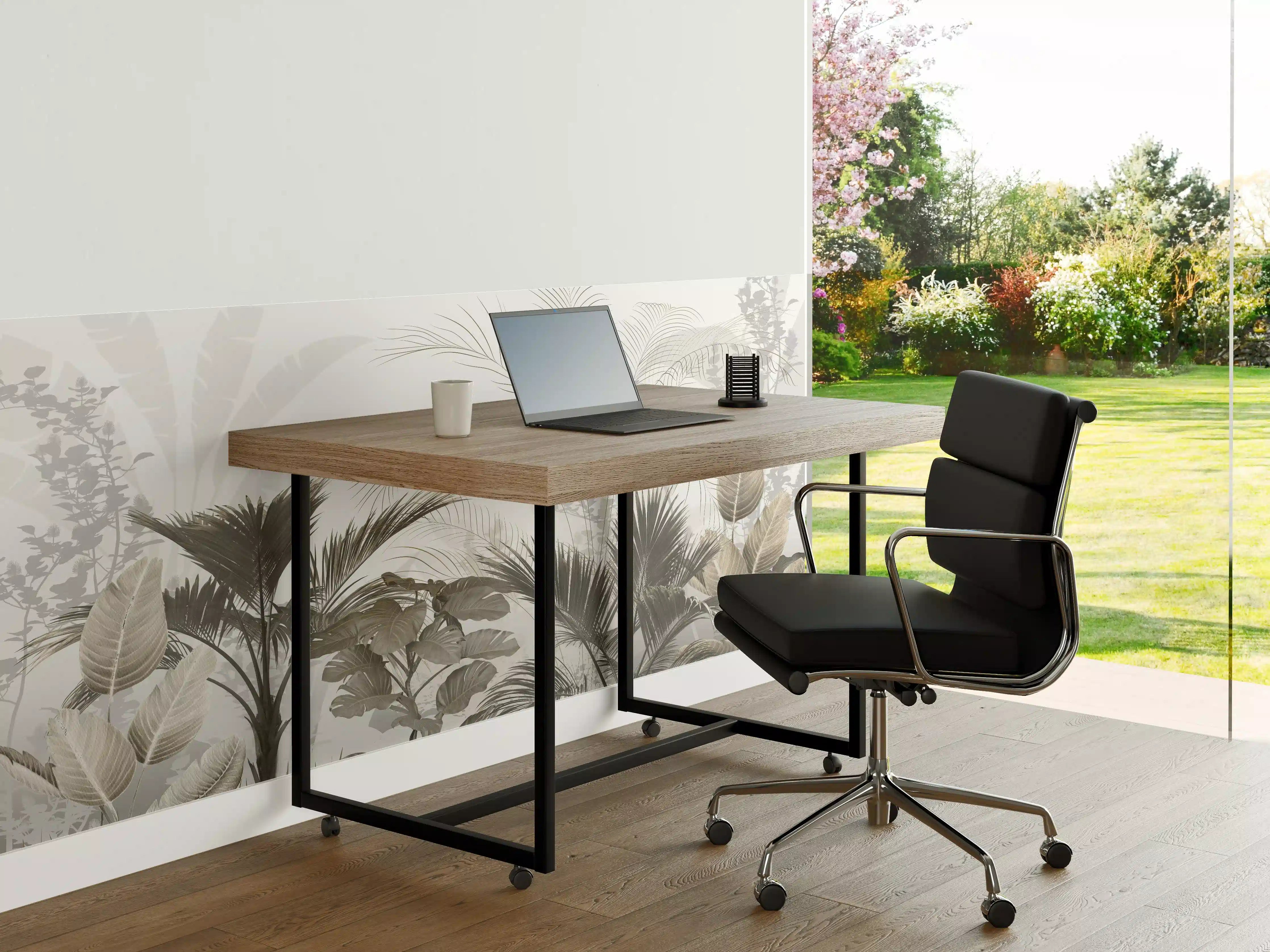 Büro Wandgestaltung - Gräulich - Florales Wandbild
