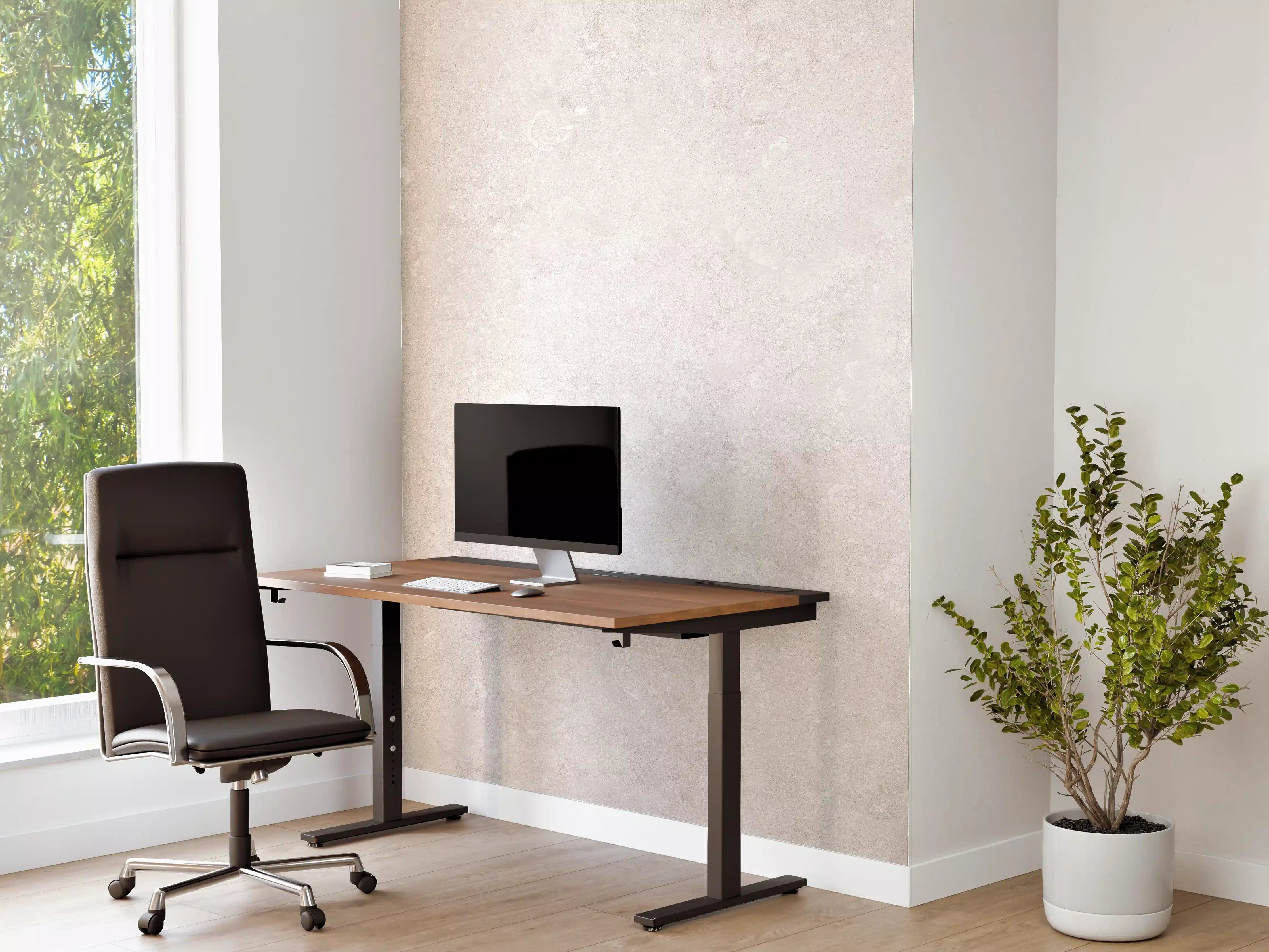 Büro Wandgestaltung - Gräuliche Natursteintextur - Marmor